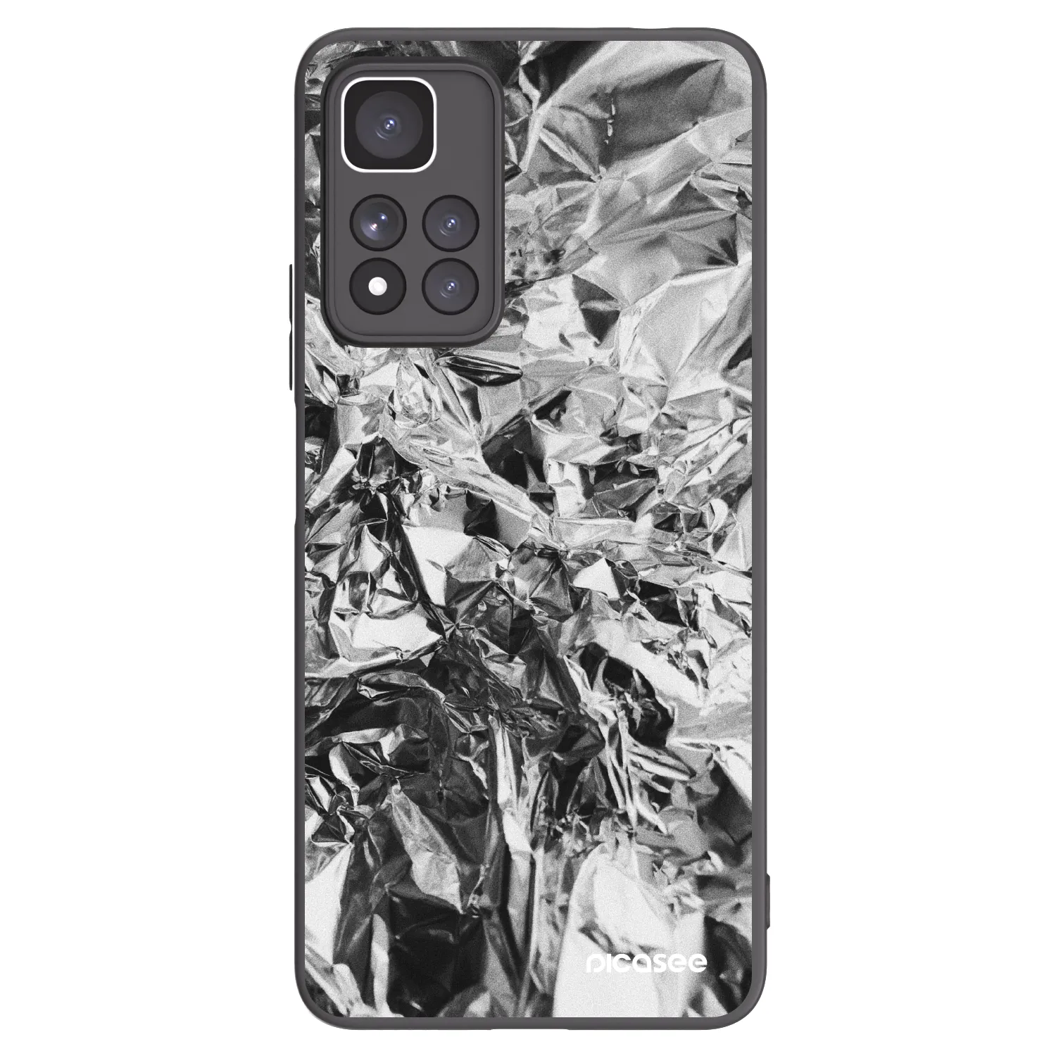 Picasee crna silikonska maskica za Xiaomi Redmi Note 11 Pro+ 5G - Chrome