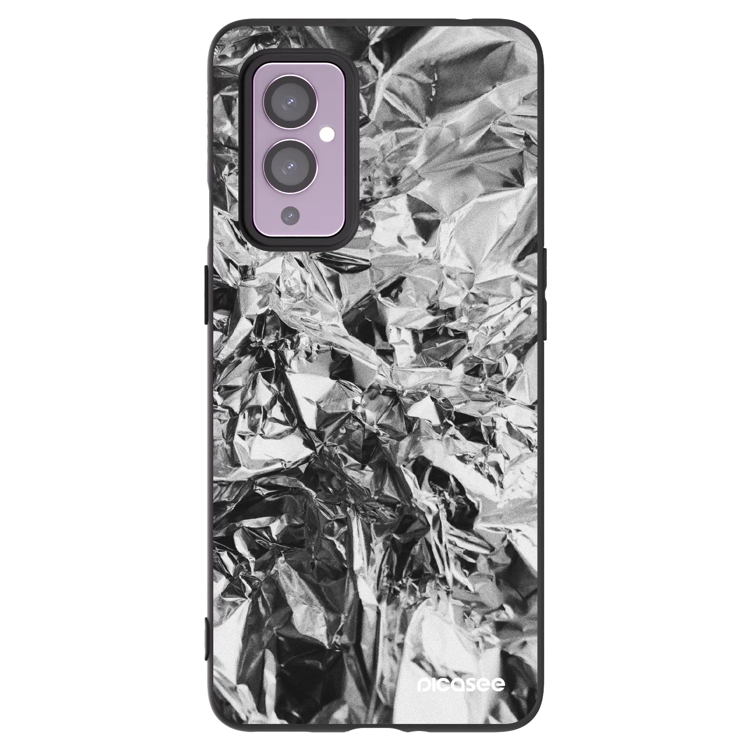 Picasee crna silikonska maskica za OnePlus 9 - Chrome