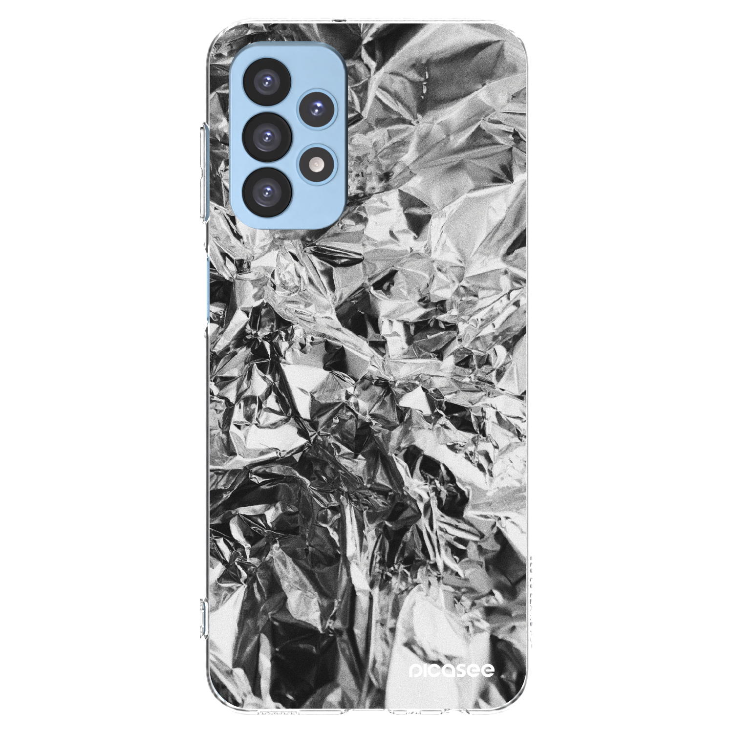 Picasee silikonska prozirna maskica za Samsung Galaxy A23 A235F 4G - Chrome