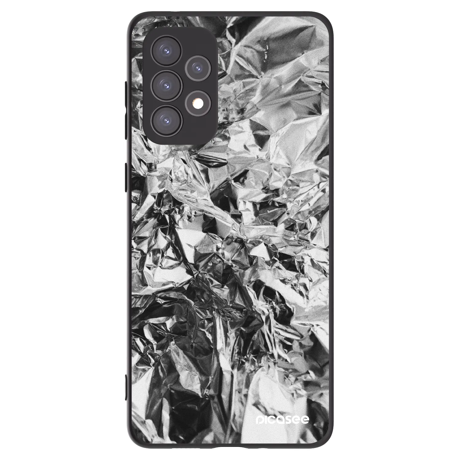 Picasee crna silikonska maskica za Samsung Galaxy A73 5G - Chrome