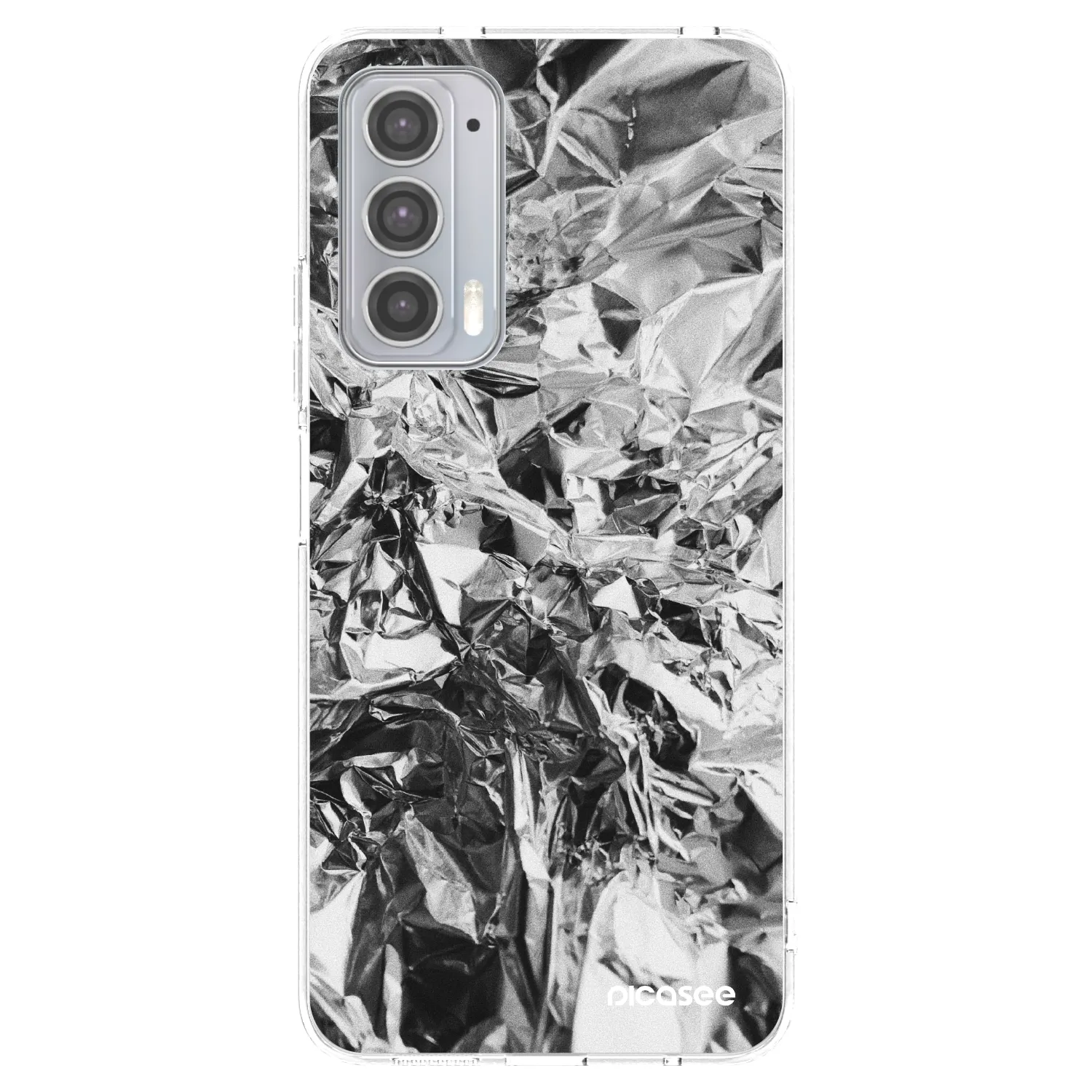 Picasee silikonska prozirna maskica za Motorola Edge 20 - Chrome