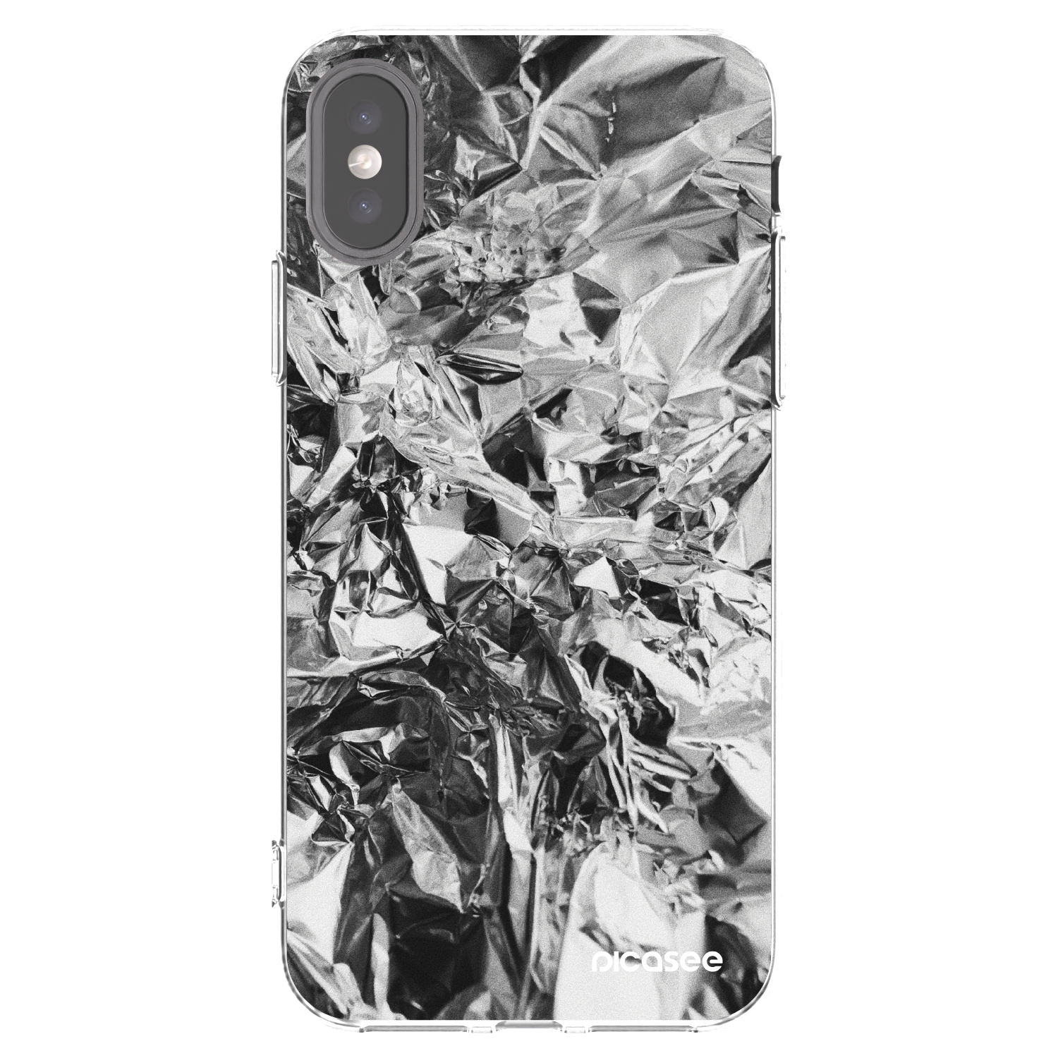 Picasee silikonska prozirna maskica za Apple iPhone X/XS - Chrome