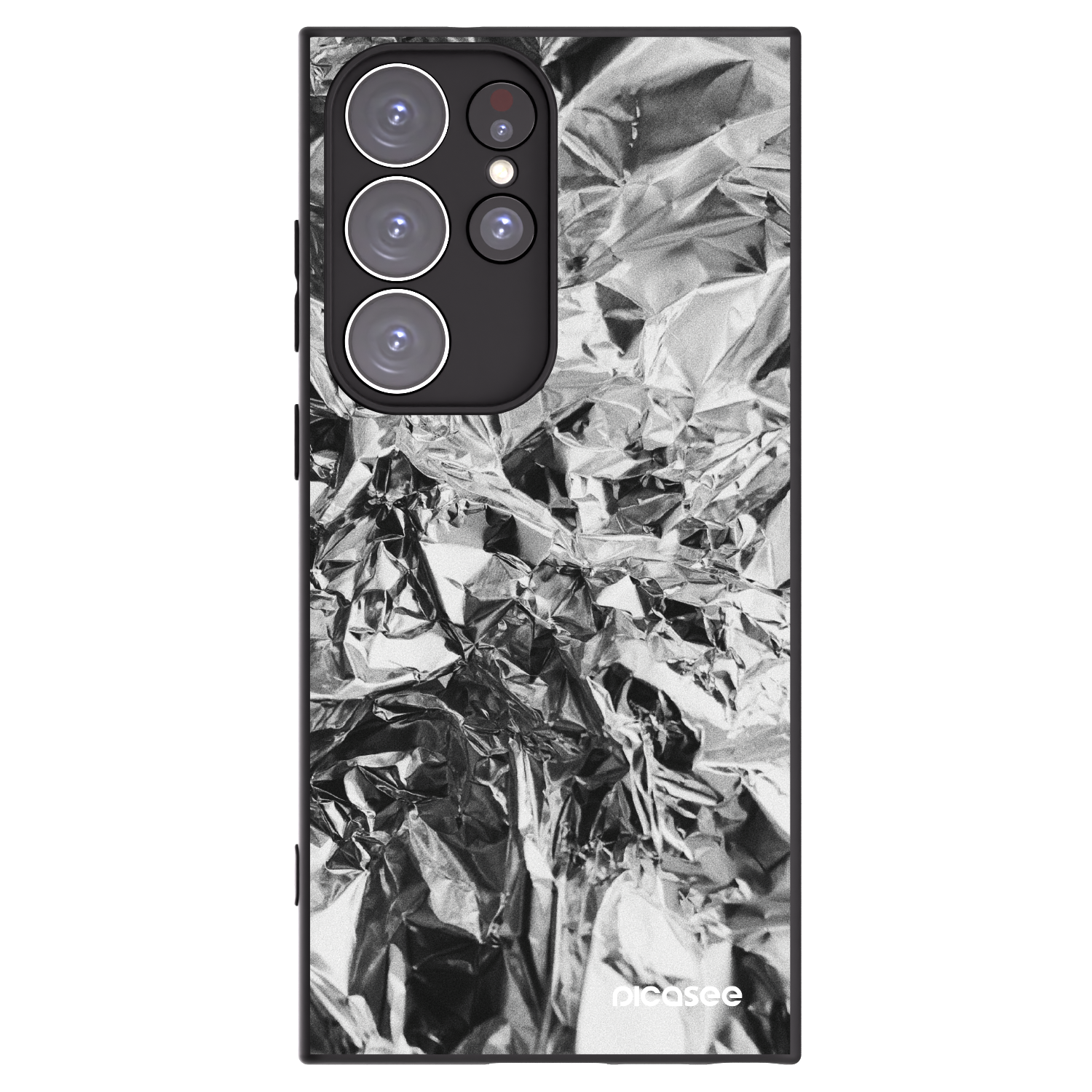 Picasee crna silikonska maskica za Samsung Galaxy S23 Ultra 5G - Chrome