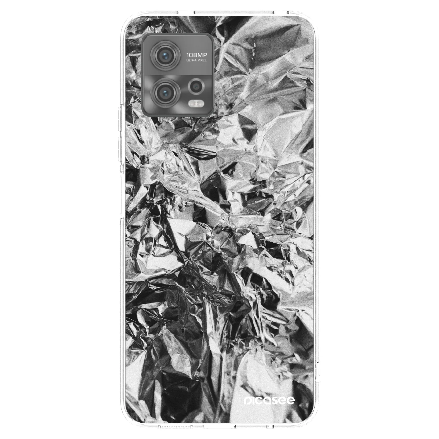 Picasee silikonska prozirna maskica za Motorola Moto G72 - Chrome
