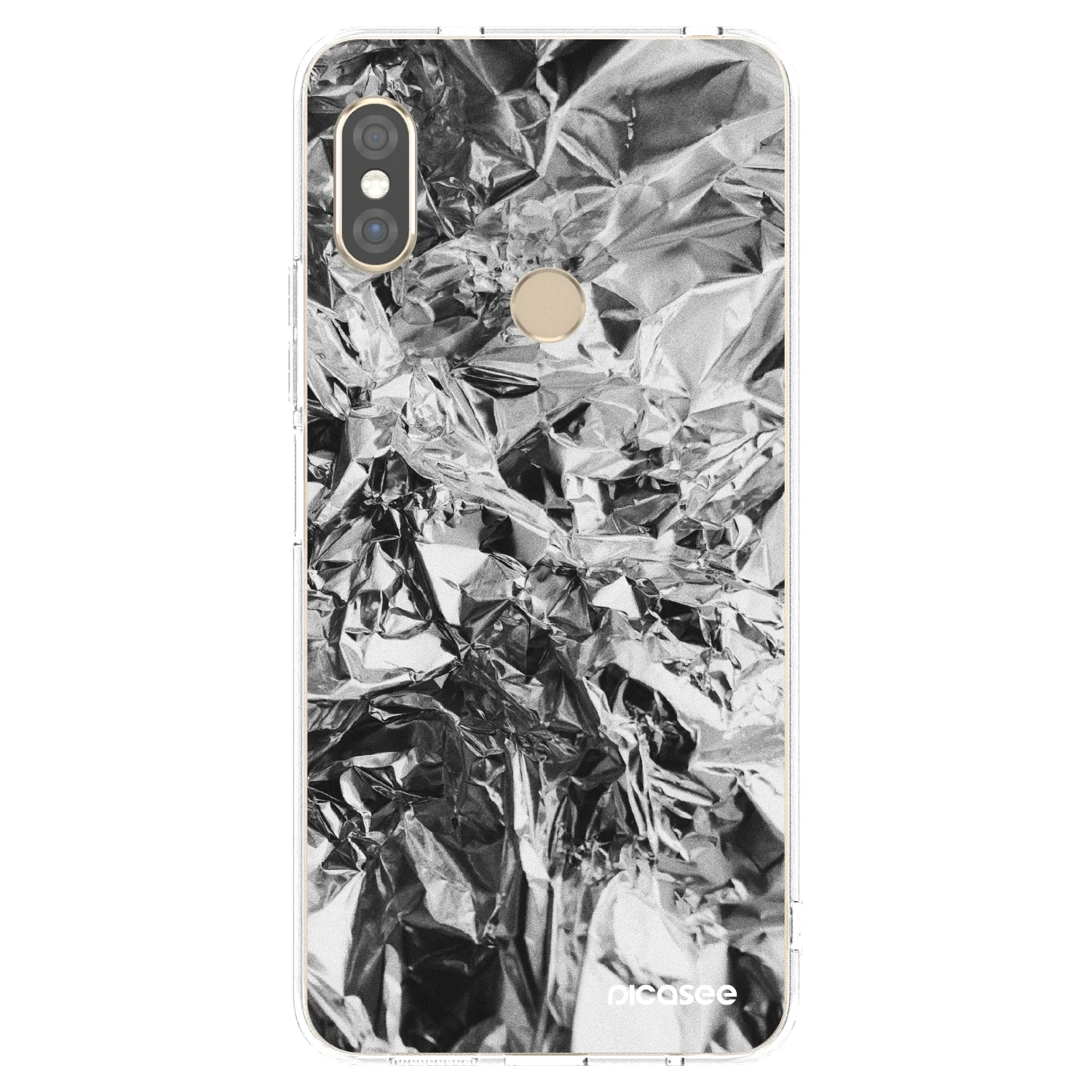 Picasee silikonska prozirna maskica za Xiaomi Redmi Note 5 Global - Chrome