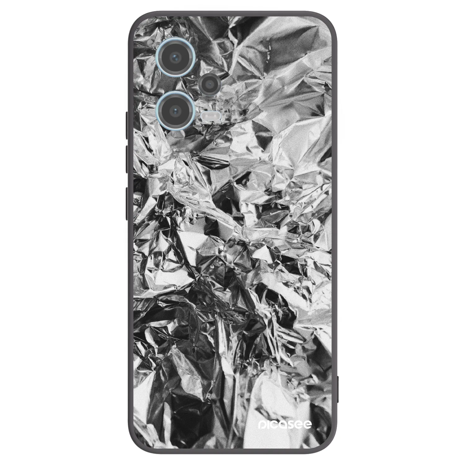 Picasee crna silikonska maskica za Xiaomi Redmi Note 12 5G - Chrome