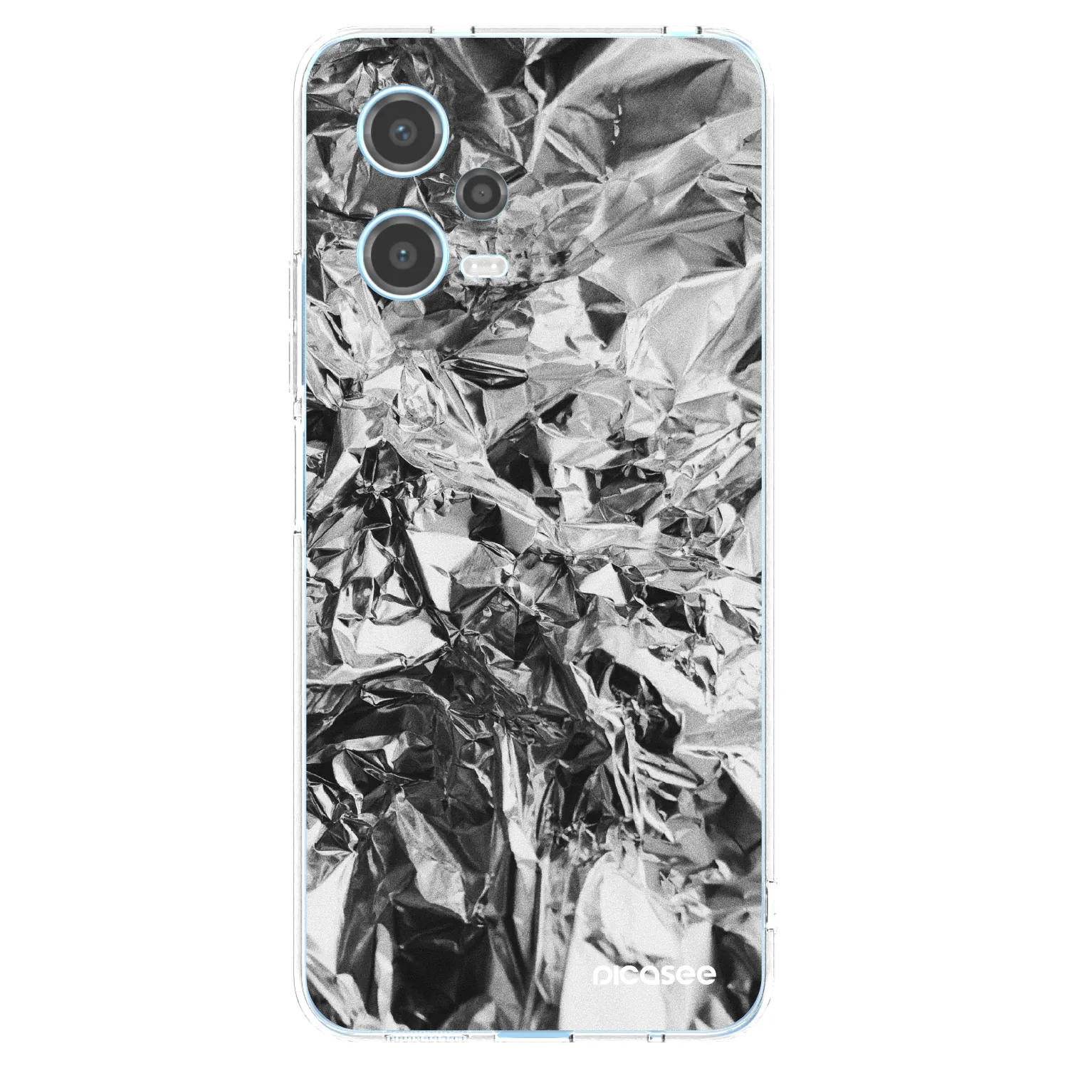 Picasee silikonska prozirna maskica za Xiaomi Redmi Note 12 5G - Chrome
