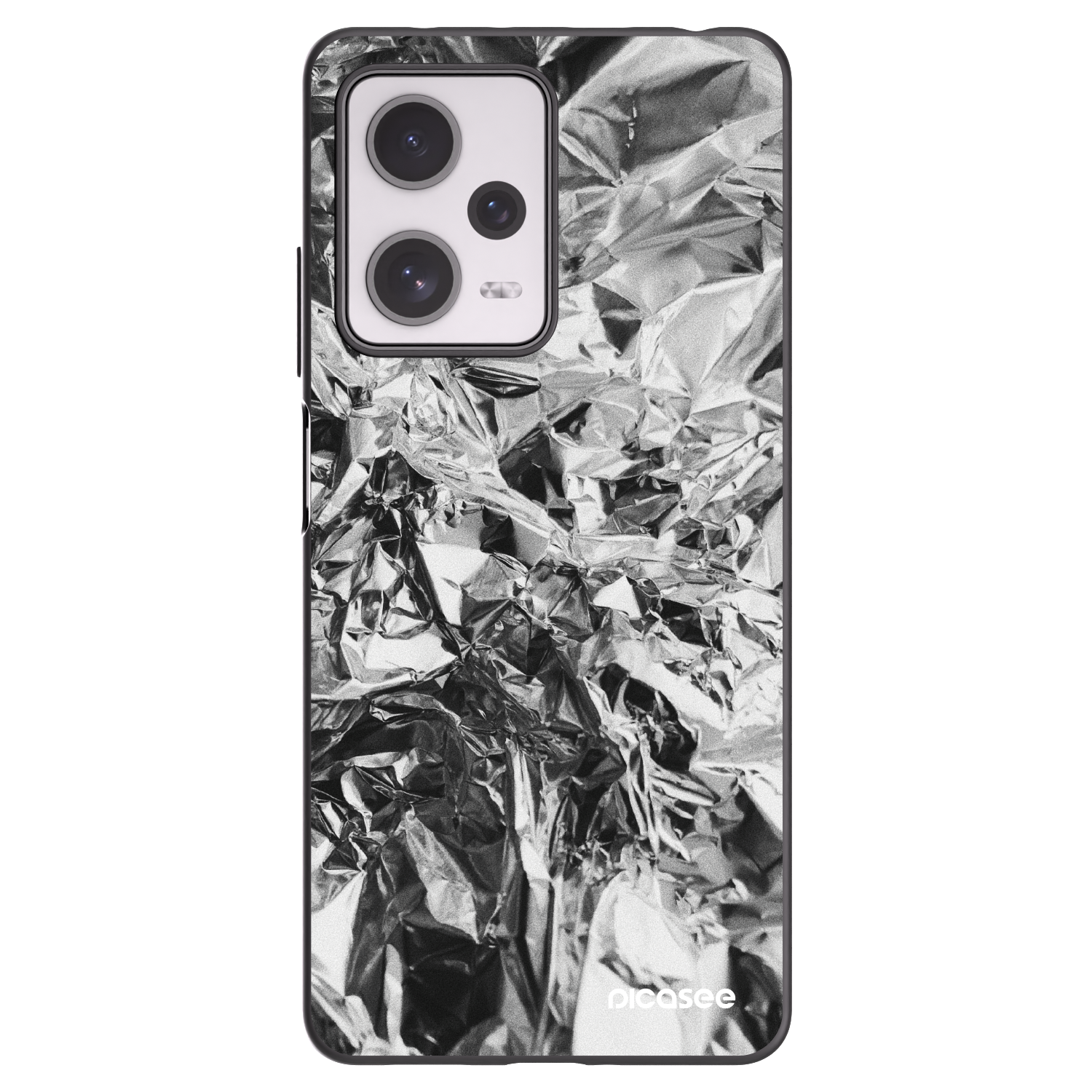 Picasee crna silikonska maskica za Xiaomi Redmi Note 12 Pro+ 5G - Chrome