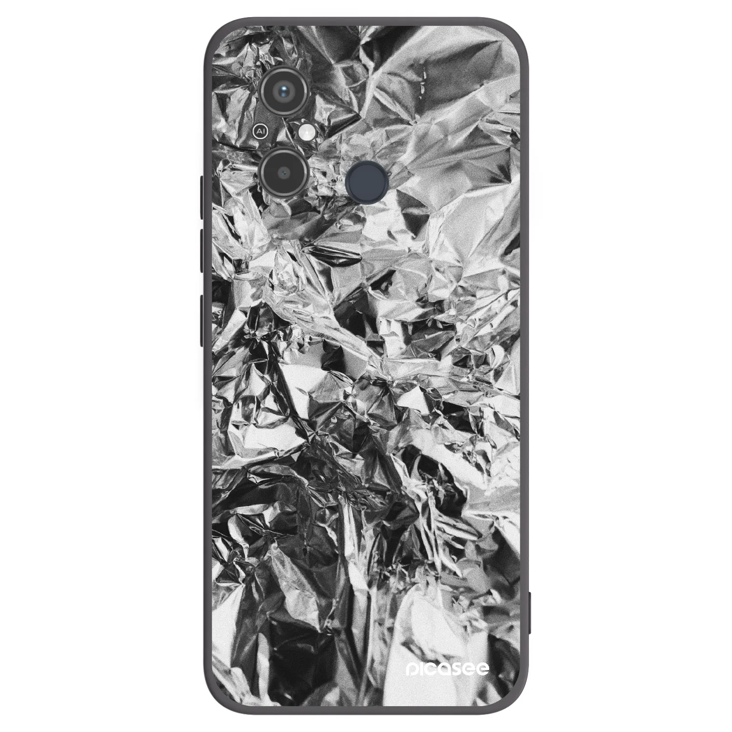 Picasee crna silikonska maskica za Xiaomi Redmi 12C - Chrome