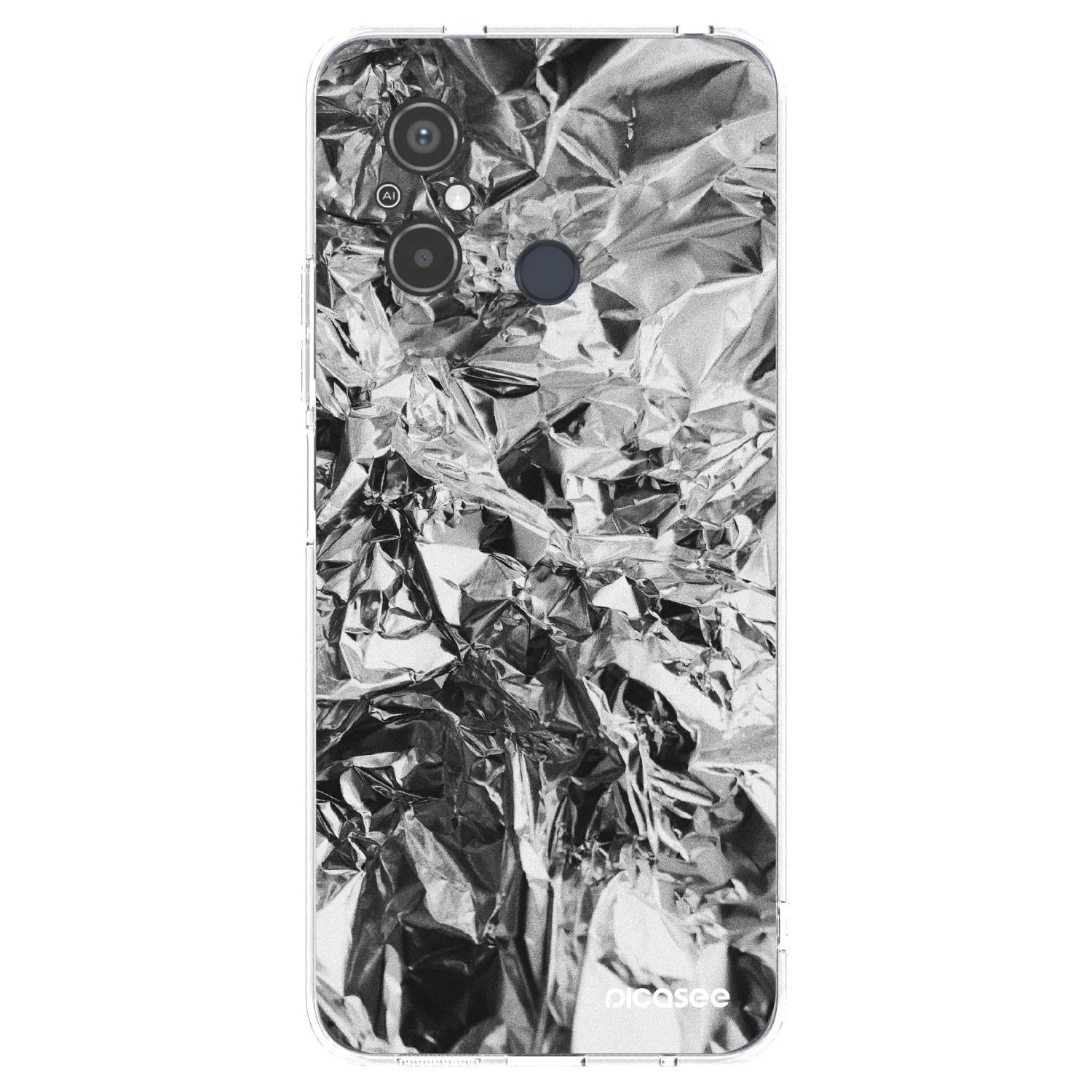 Picasee silikonska prozirna maskica za Xiaomi Redmi 12C - Chrome