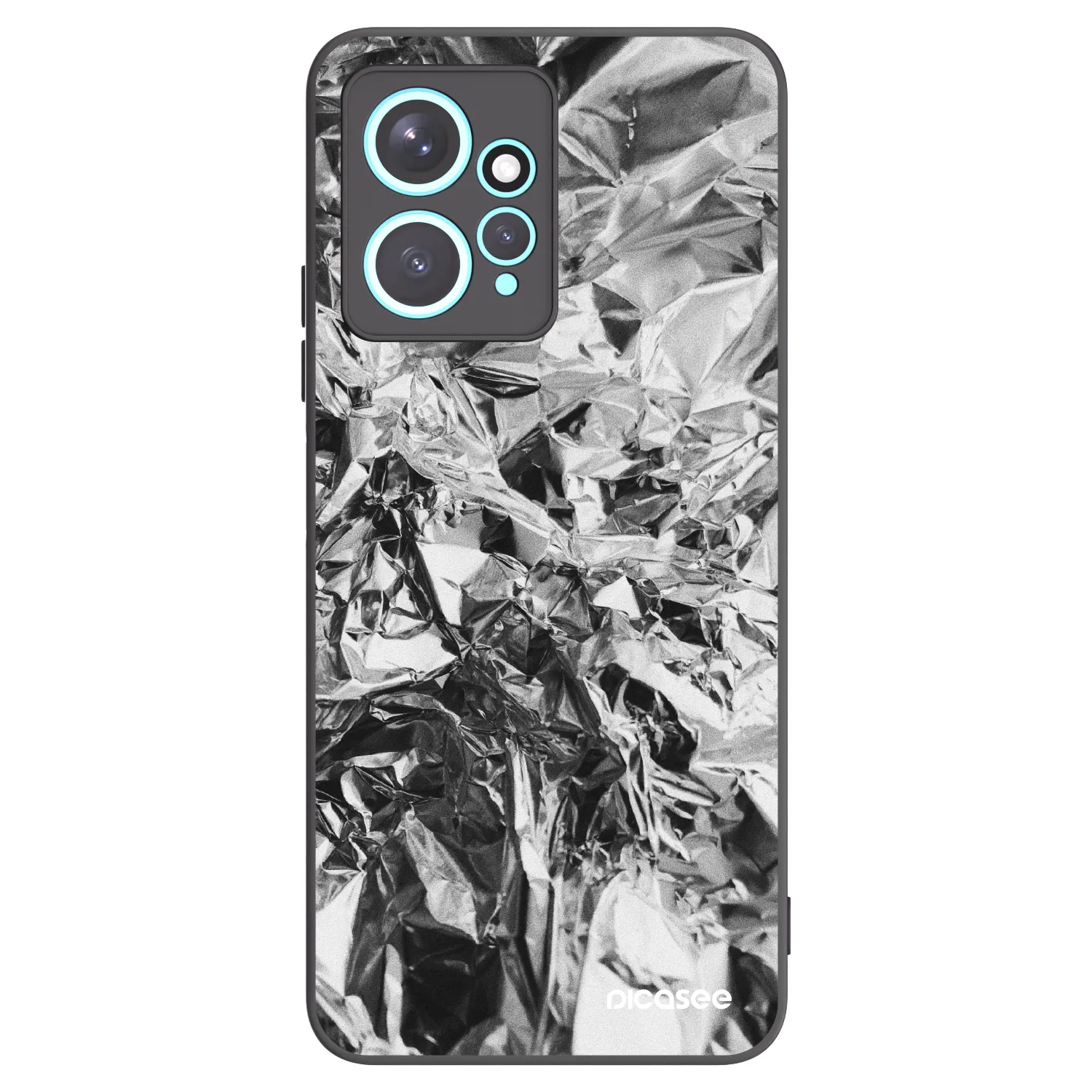 Picasee crna silikonska maskica za Xiaomi Redmi Note 12 4G - Chrome