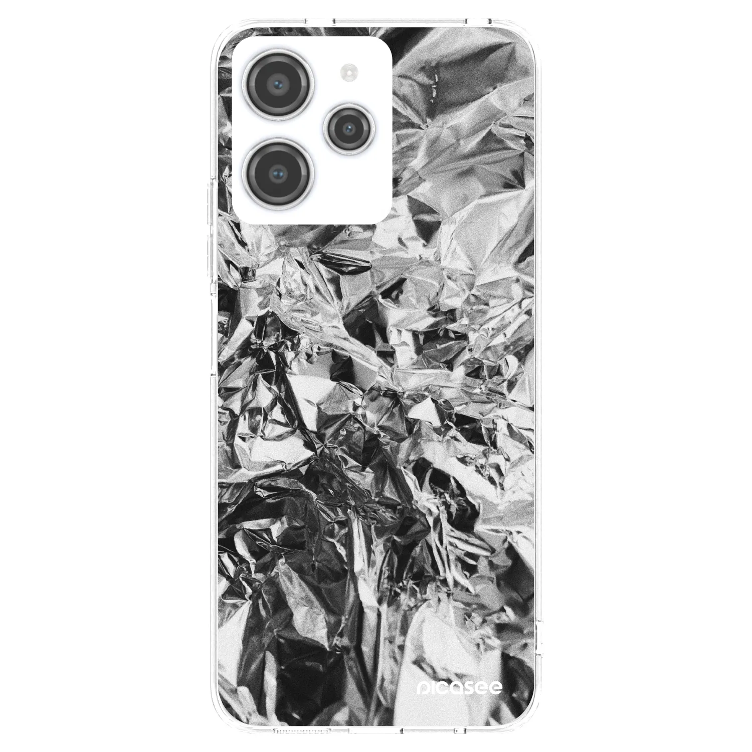 Picasee silikonska prozirna maskica za Xiaomi Redmi 12 4G - Chrome