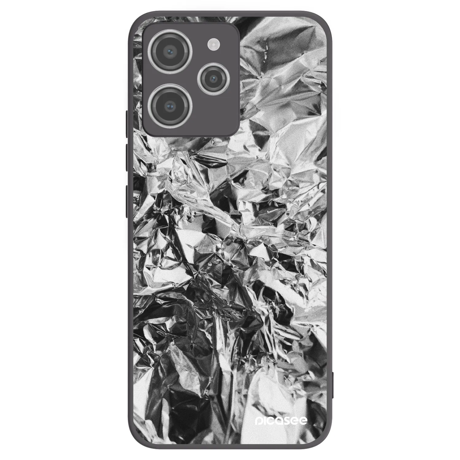 Picasee crna silikonska maskica za Xiaomi Redmi 12 4G - Chrome