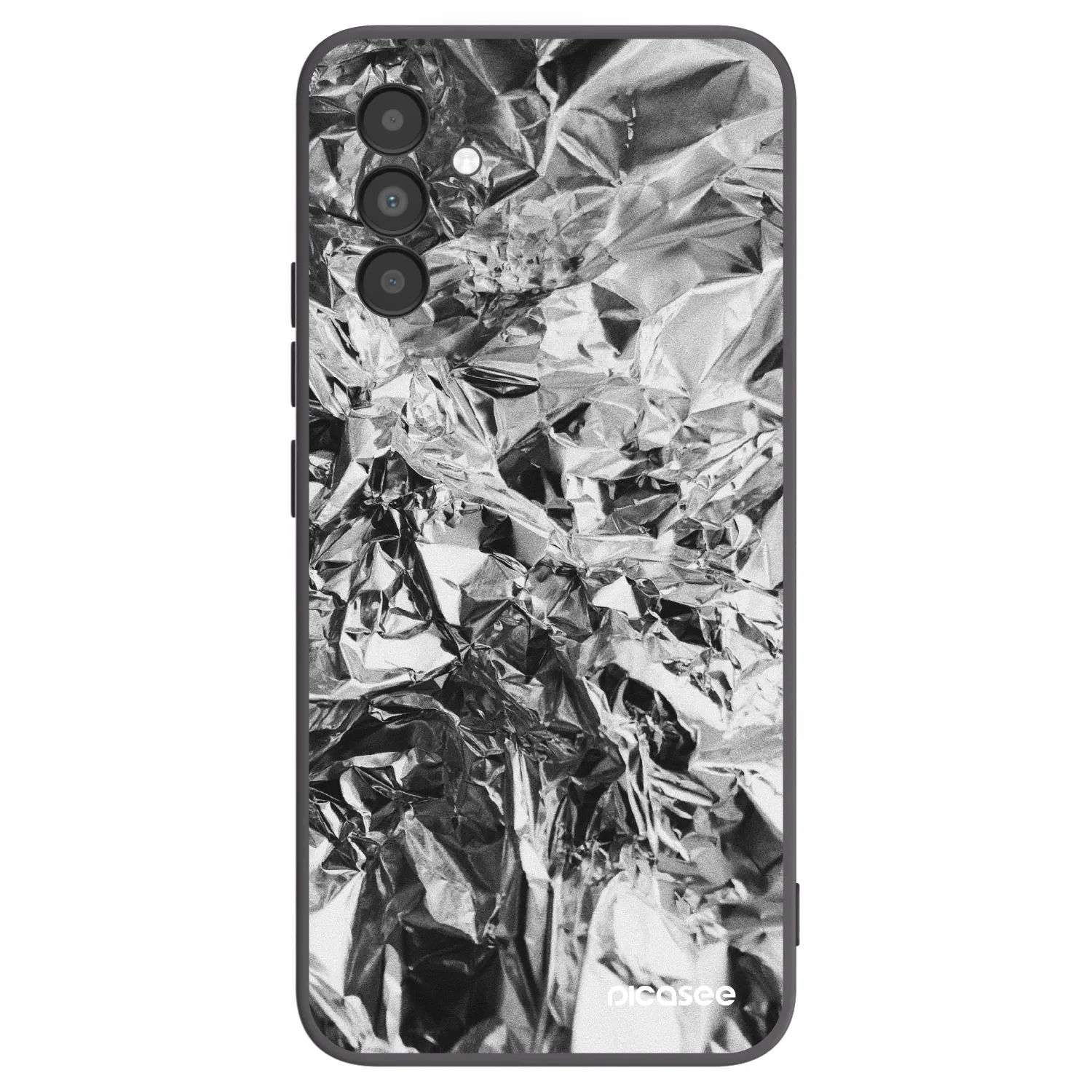 Picasee crna silikonska maskica za Samsung Galaxy A04s A047F - Chrome