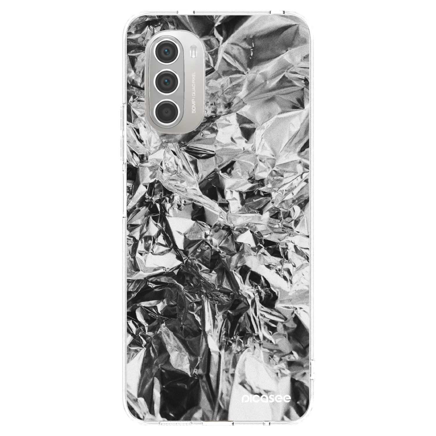 Picasee silikonska prozirna maskica za Motorola Moto G51 - Chrome