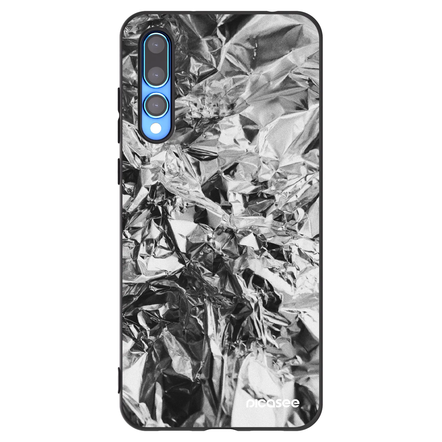 Picasee crna silikonska maskica za Huawei P20 Pro - Chrome