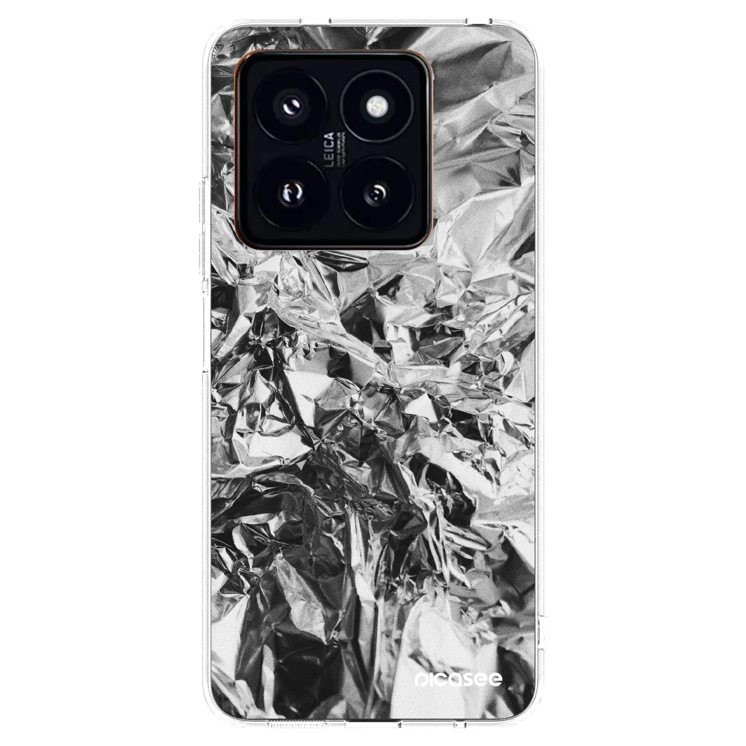 Picasee silikonska prozirna maskica za Xiaomi 14 Pro - Chrome