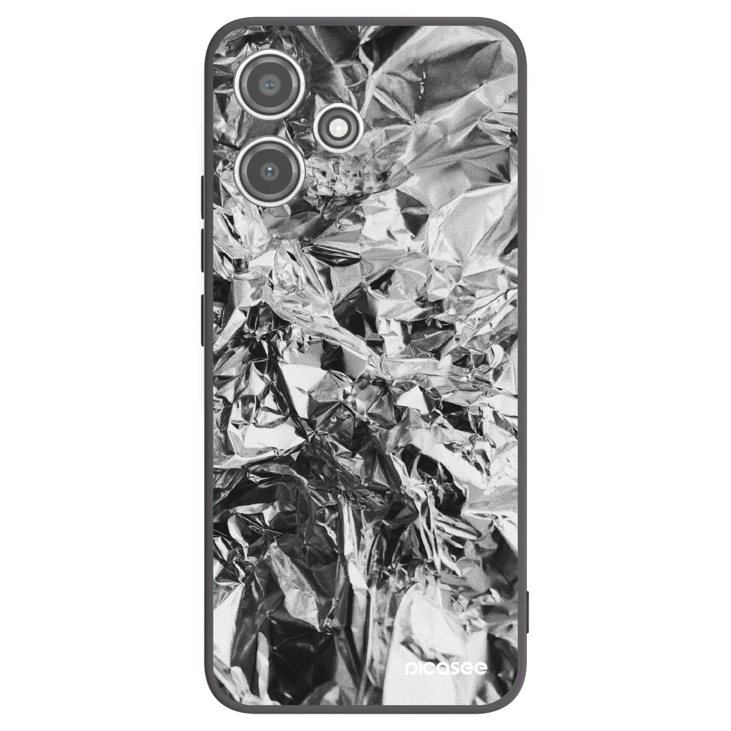 Picasee crna silikonska maskica za Xiaomi Redmi 12 5G - Chrome