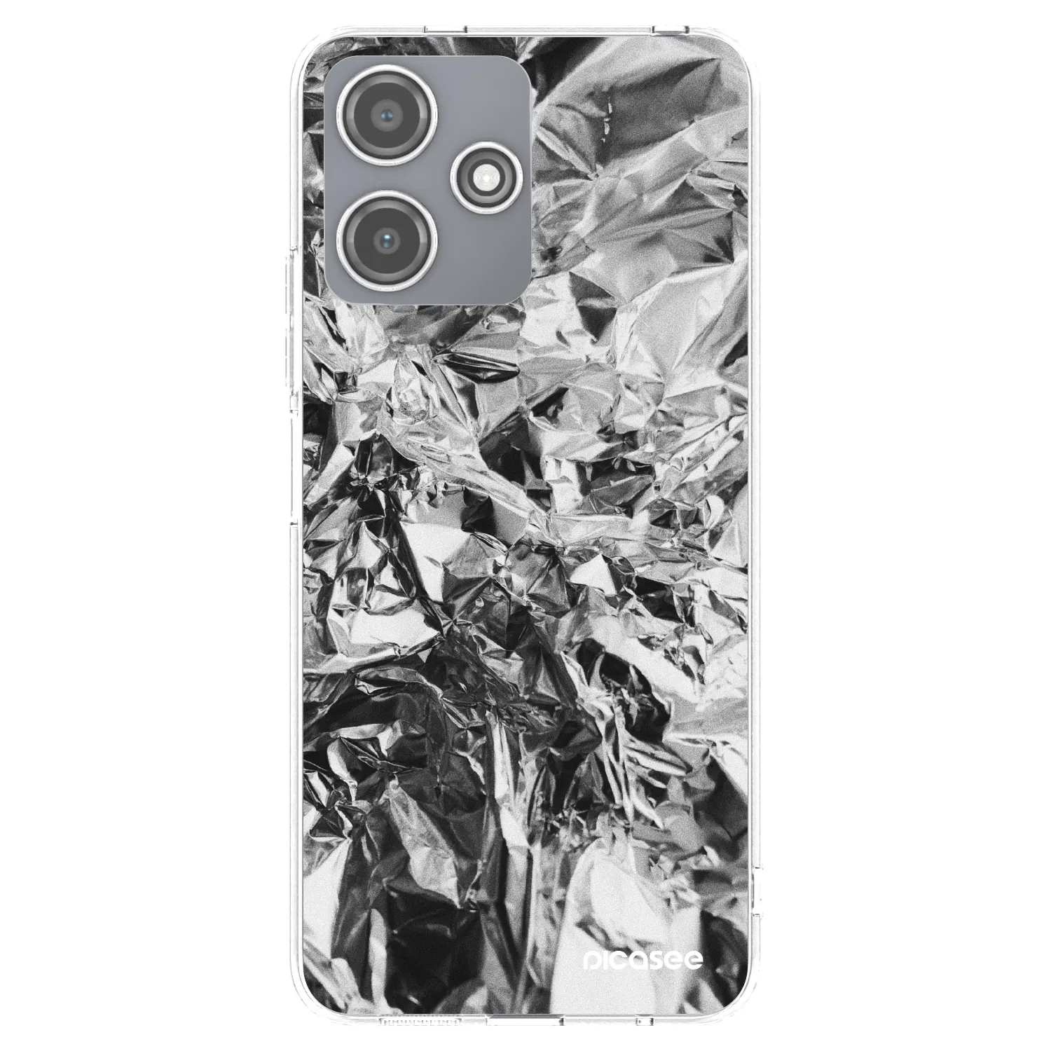Picasee silikonska prozirna maskica za Xiaomi Redmi 12 5G - Chrome