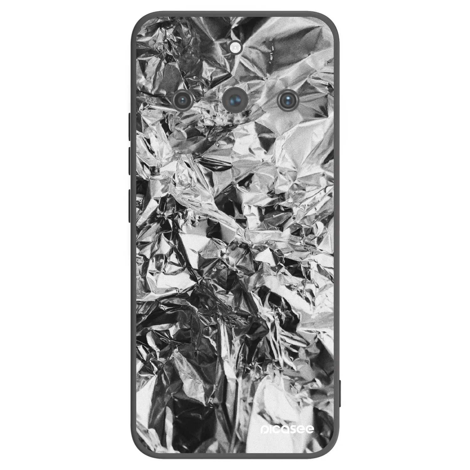 Picasee crna silikonska maskica za Realme 11 Pro+ - Chrome