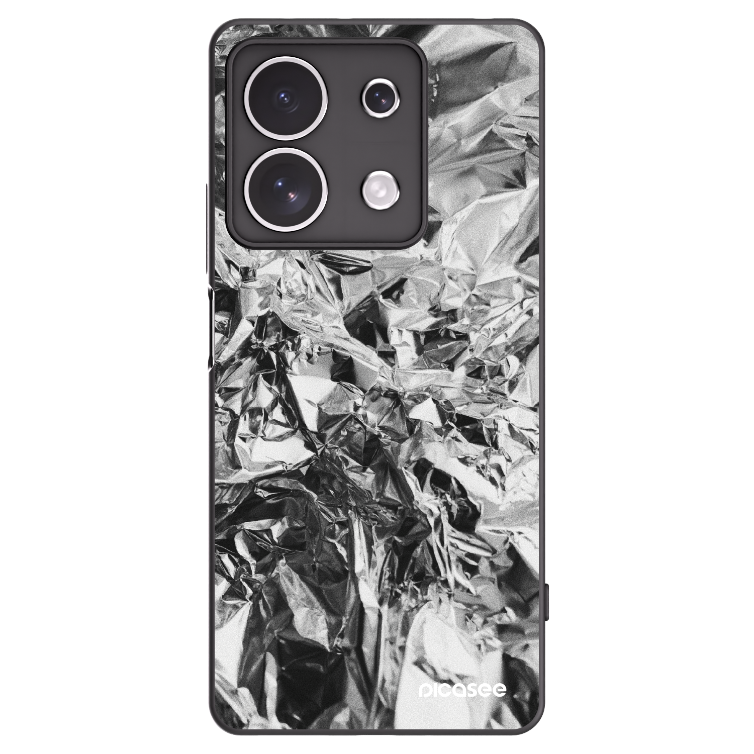 Picasee crna silikonska maskica za Xiaomi Redmi Note 13 4G - Chrome