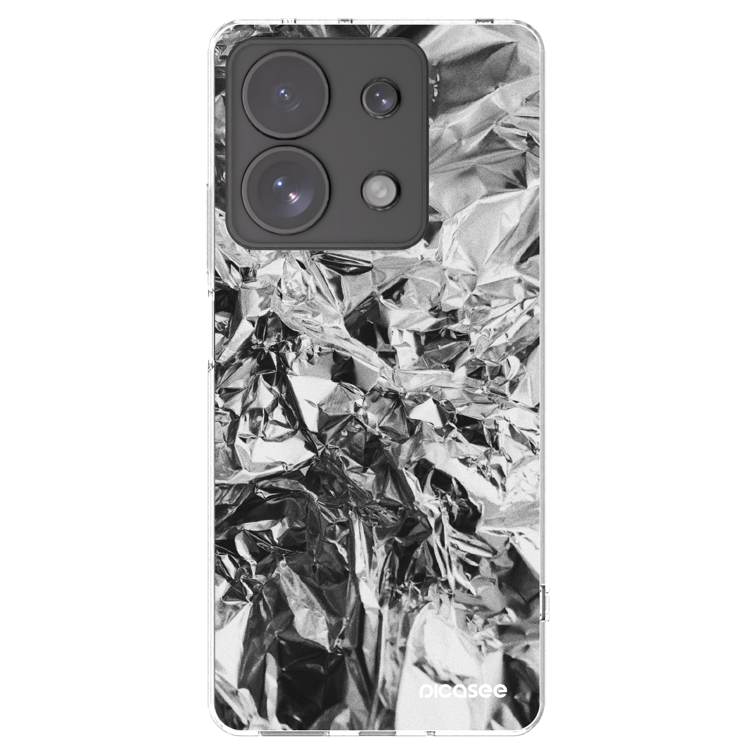 Picasee silikonska prozirna maskica za Xiaomi Redmi Note 13 Pro 4G - Chrome