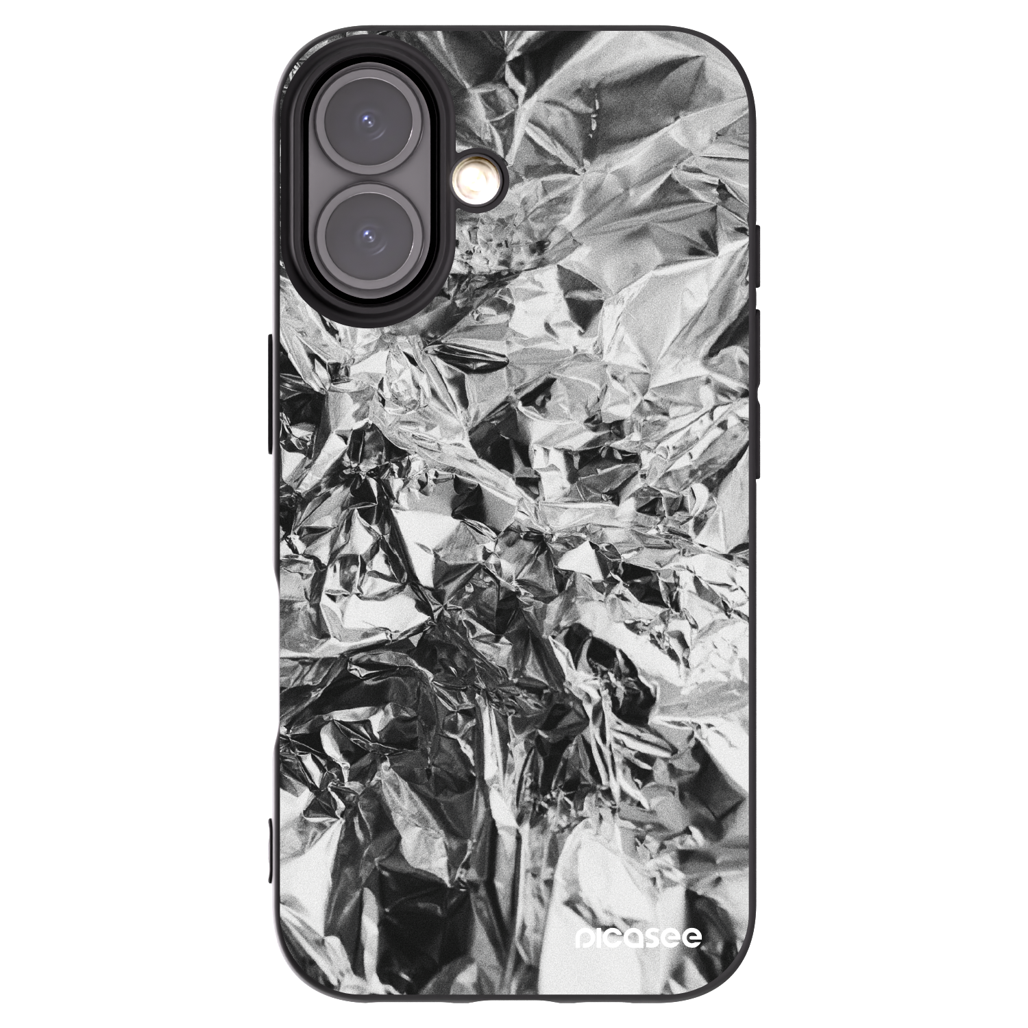 Picasee crna silikonska maskica za Apple iPhone 16 - Chrome