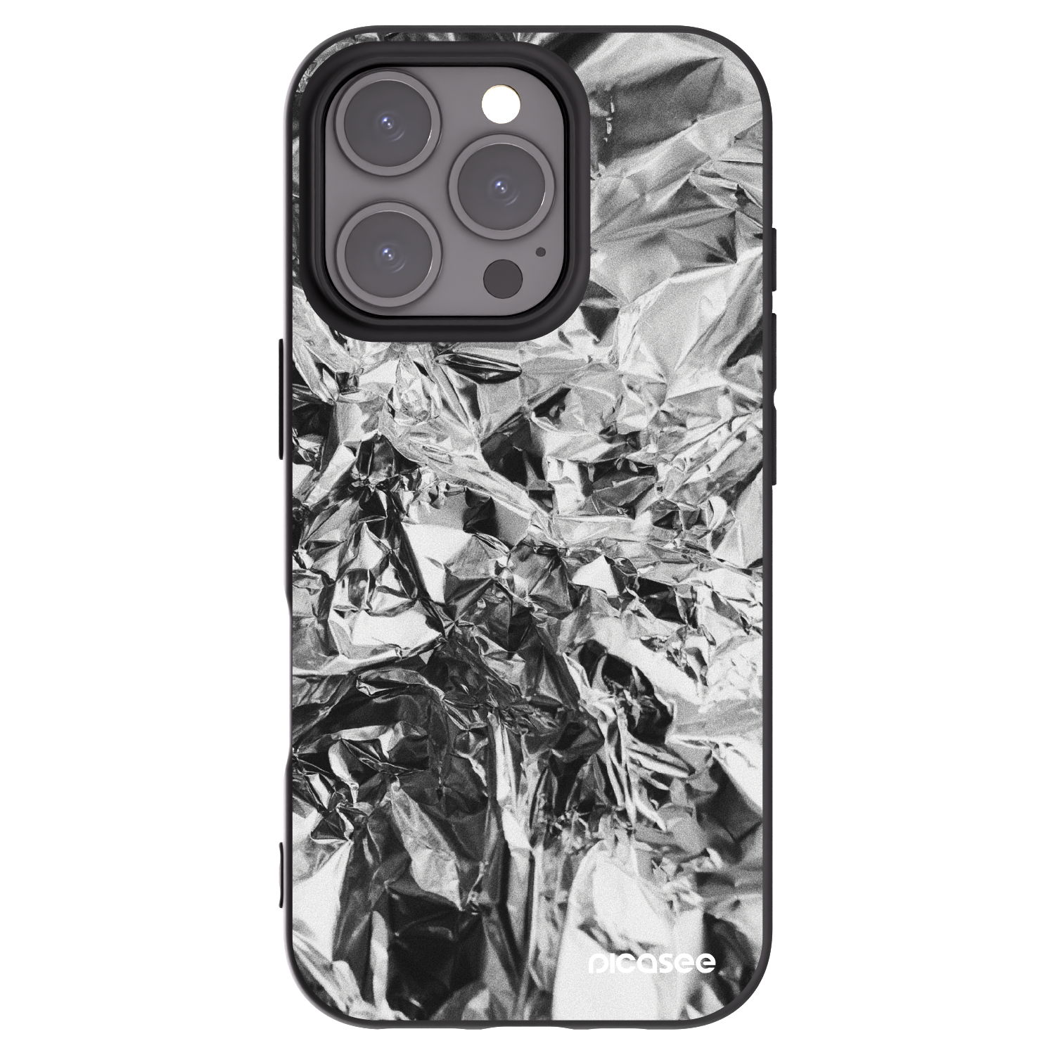 Picasee crna silikonska maskica za Apple iPhone 16 Pro - Chrome