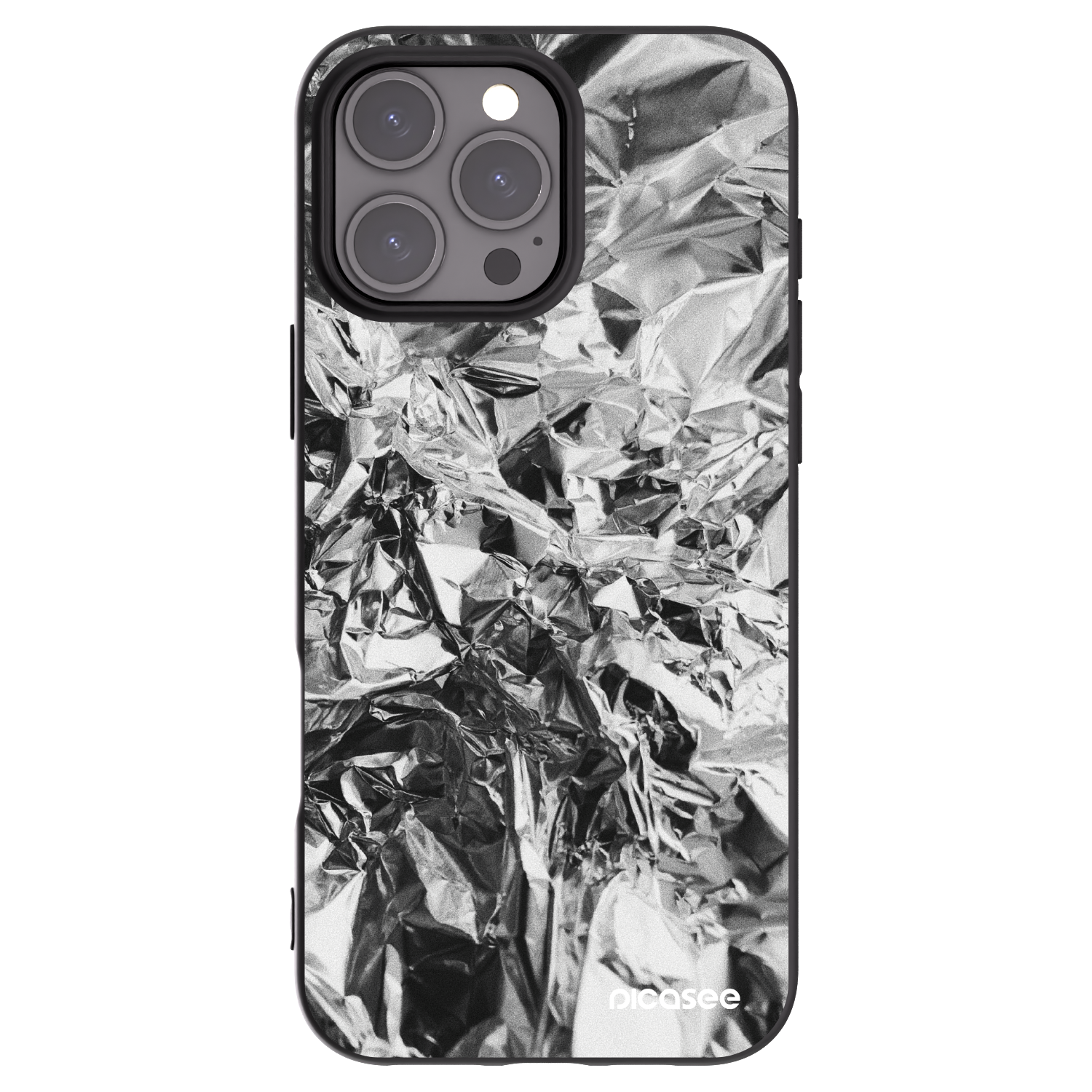 Picasee crna silikonska maskica za Apple iPhone 16 Pro Max - Chrome