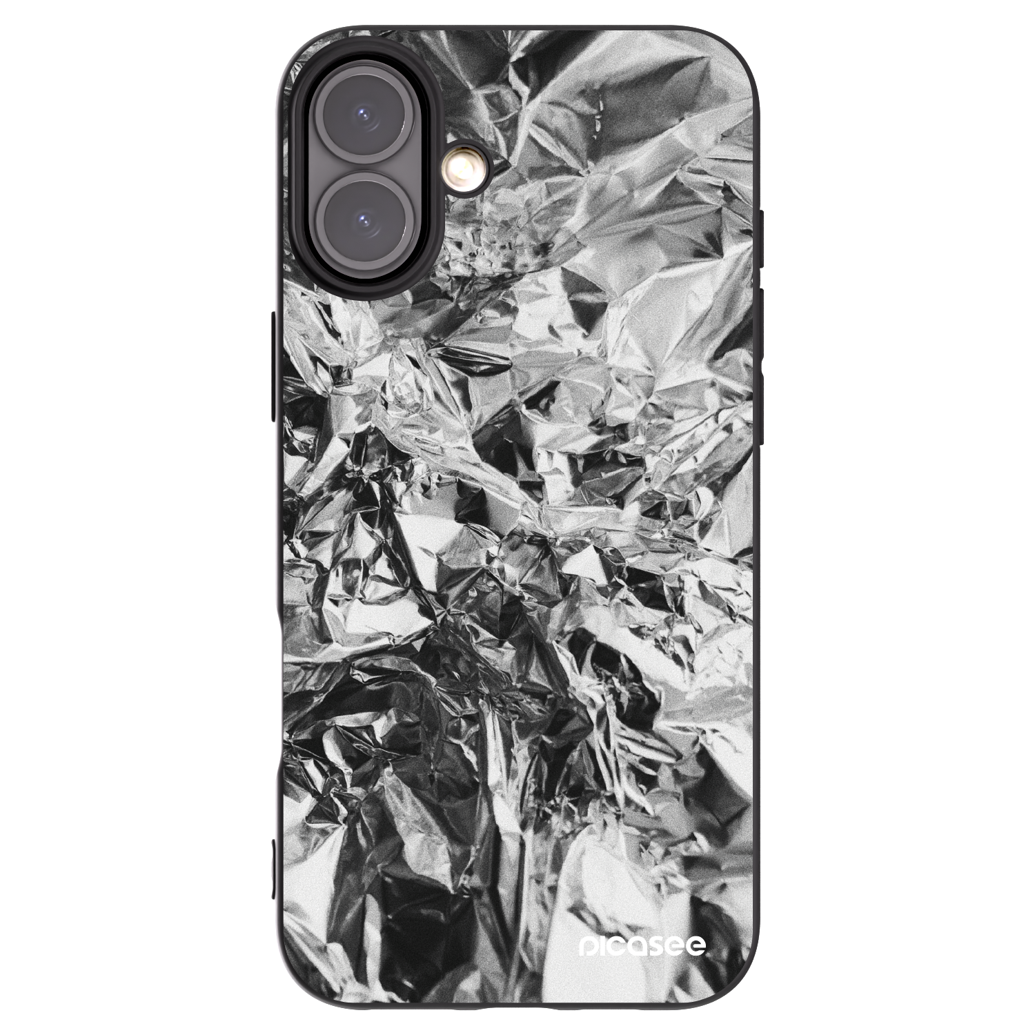 Picasee crna silikonska maskica za Apple iPhone 16 Plus - Chrome