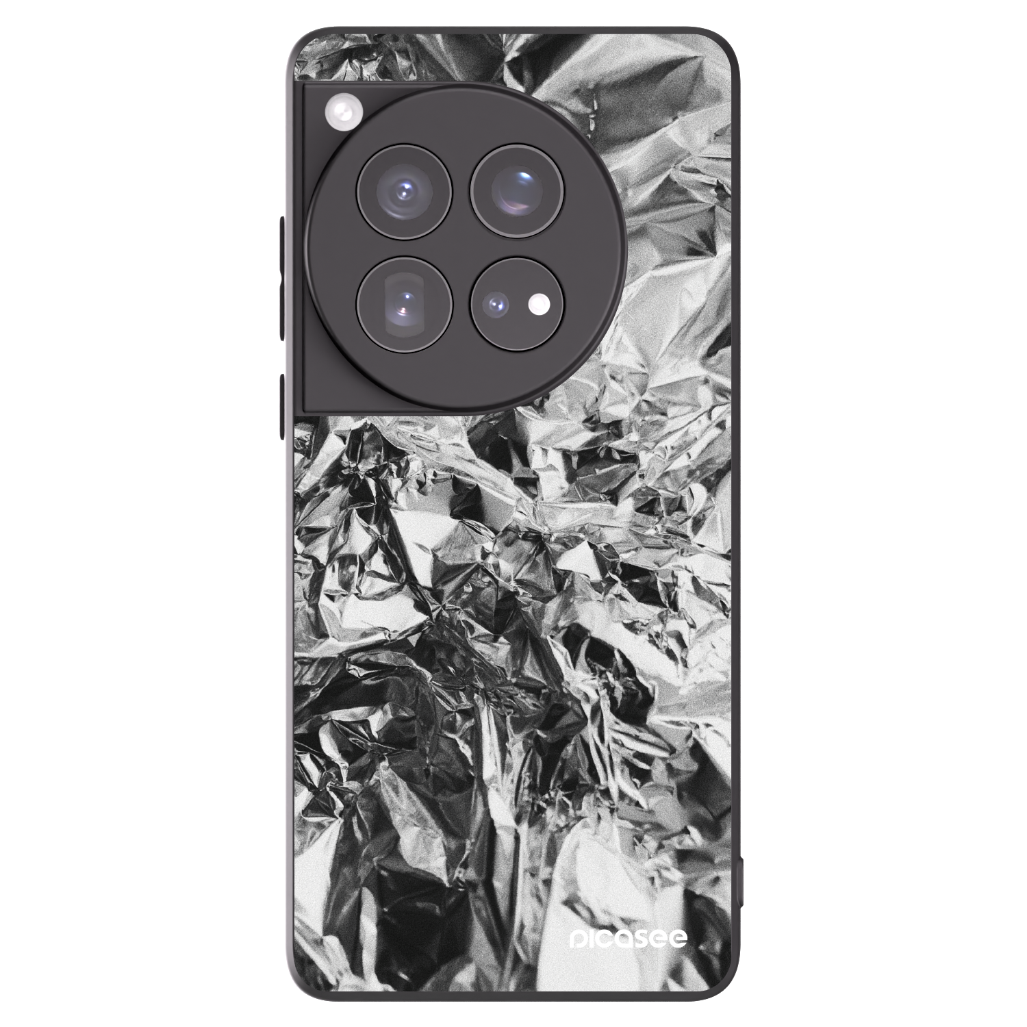 Picasee crna silikonska maskica za OnePlus 12 5G - Chrome