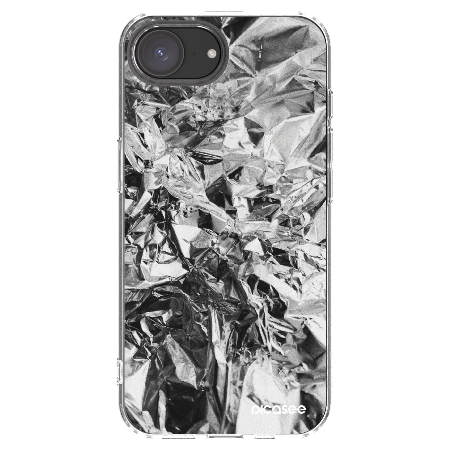 Picasee silikonska prozirna maskica za Apple iPhone 16e - Chrome