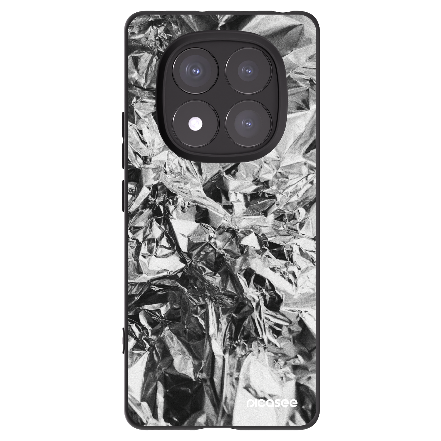 Picasee crna silikonska maskica za Xiaomi Redmi Note 14 Pro 5G - Chrome