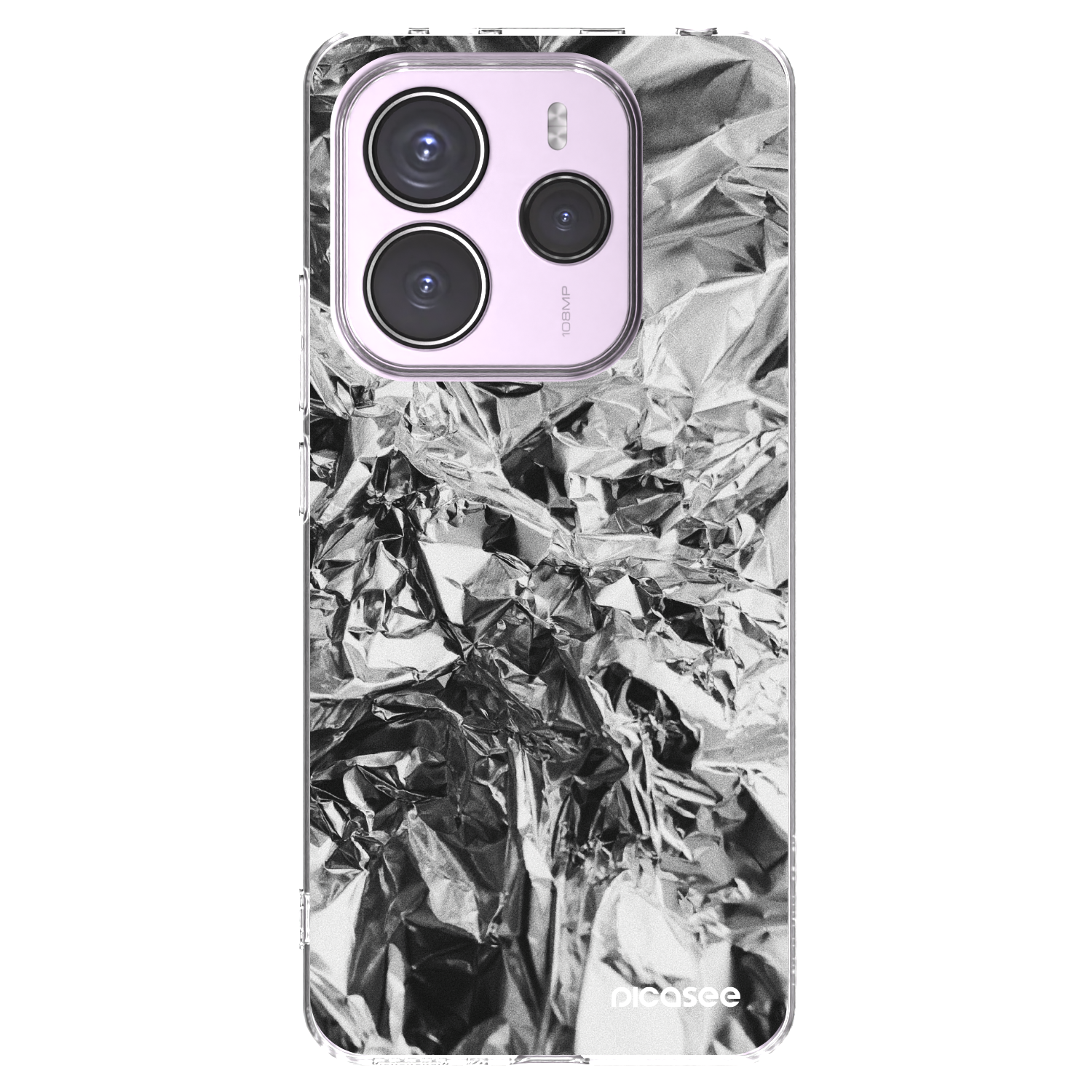 Picasee silikonska prozirna maskica za Xiaomi Redmi Note 14 5G - Chrome