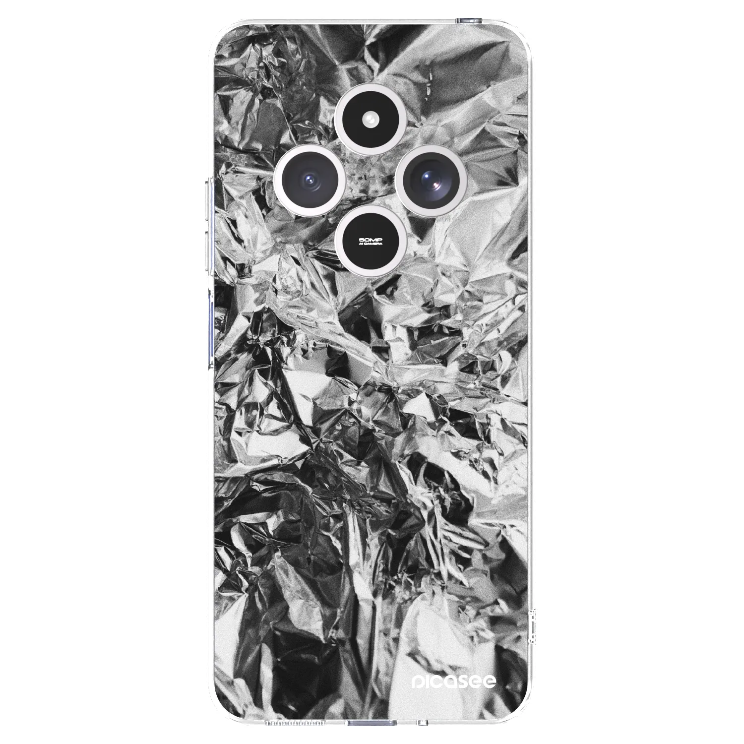 Picasee silikonska prozirna maskica za Xiaomi Redmi 14C - Chrome