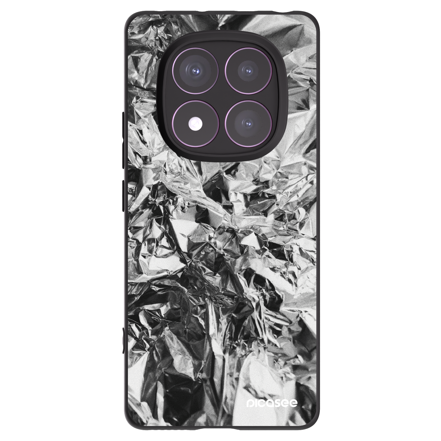 Picasee crna silikonska maskica za Xiaomi Redmi Note 14 Pro 4G - Chrome