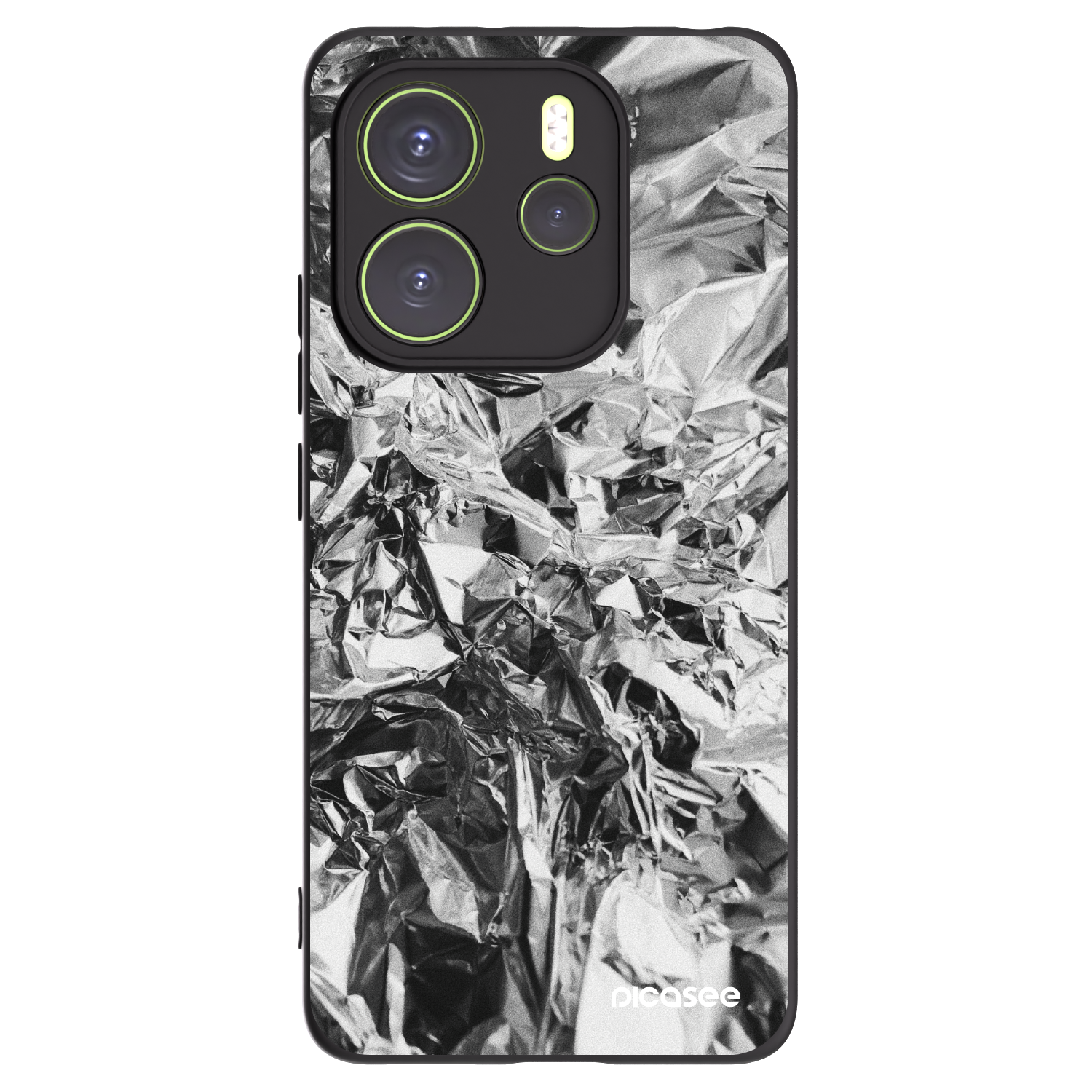 Picasee crna silikonska maskica za Xiaomi Redmi Note 14 4G - Chrome