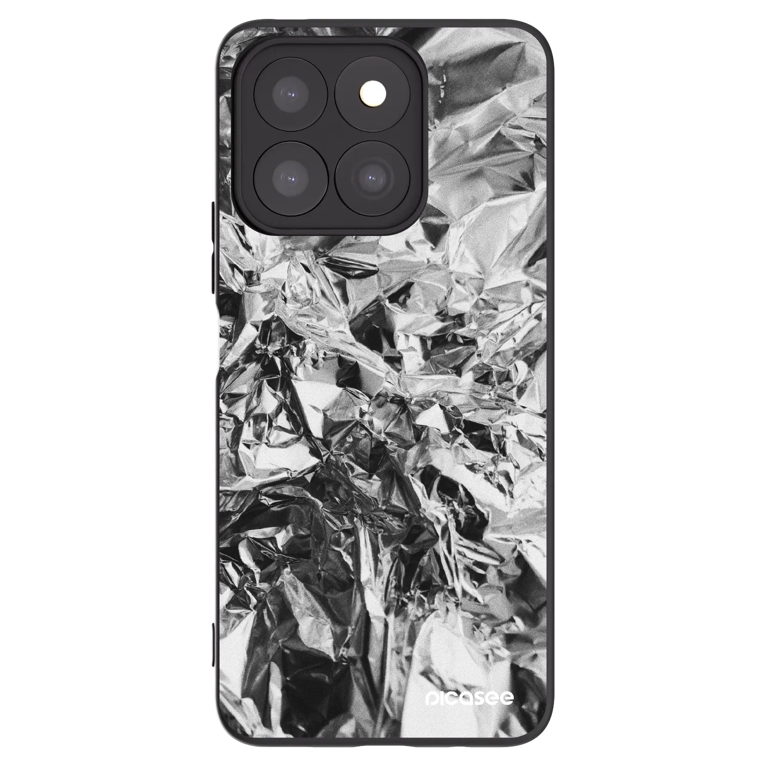 Picasee crna silikonska maskica za Honor X8c - Chrome