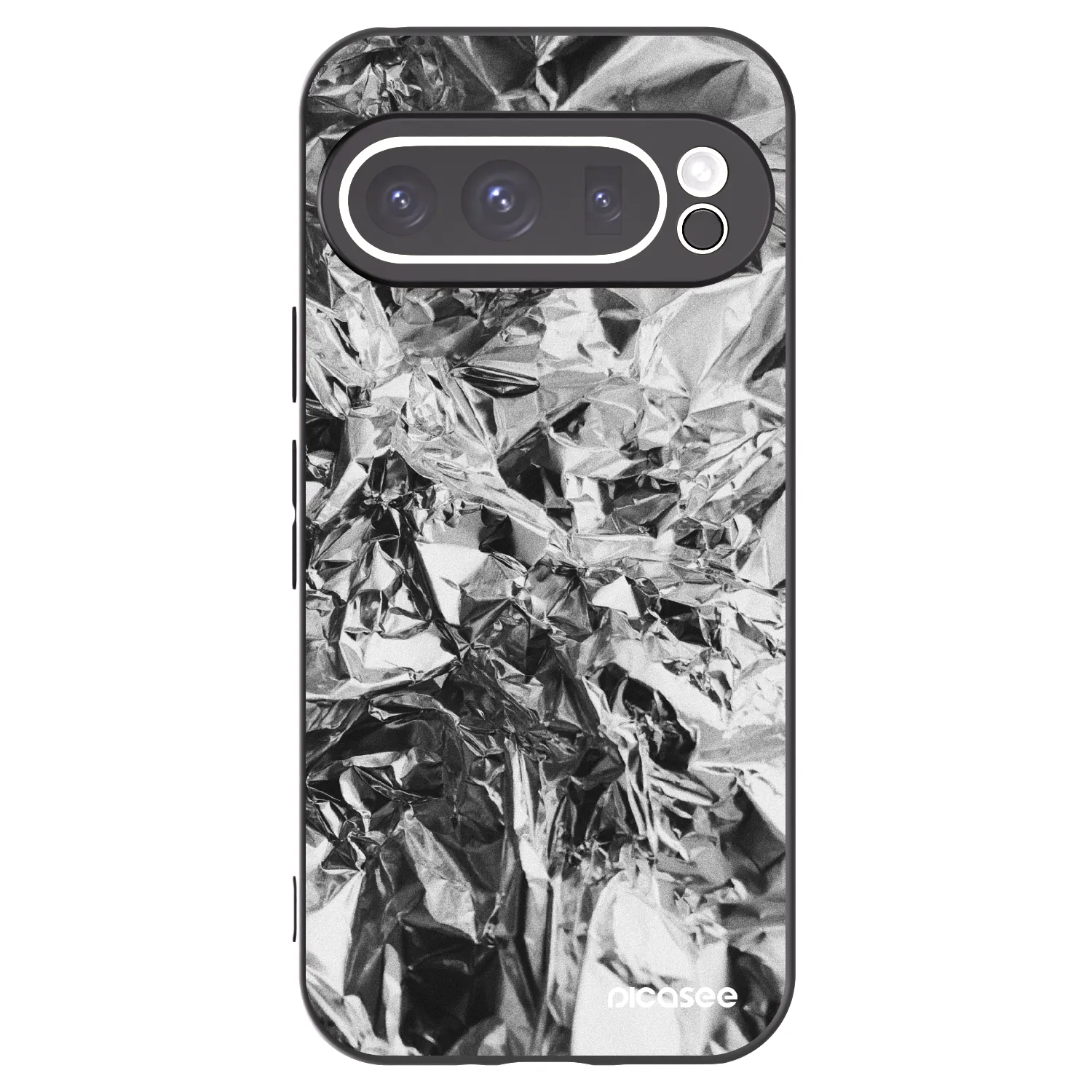 Picasee crna silikonska maskica za Google Pixel 9 Pro - Chrome