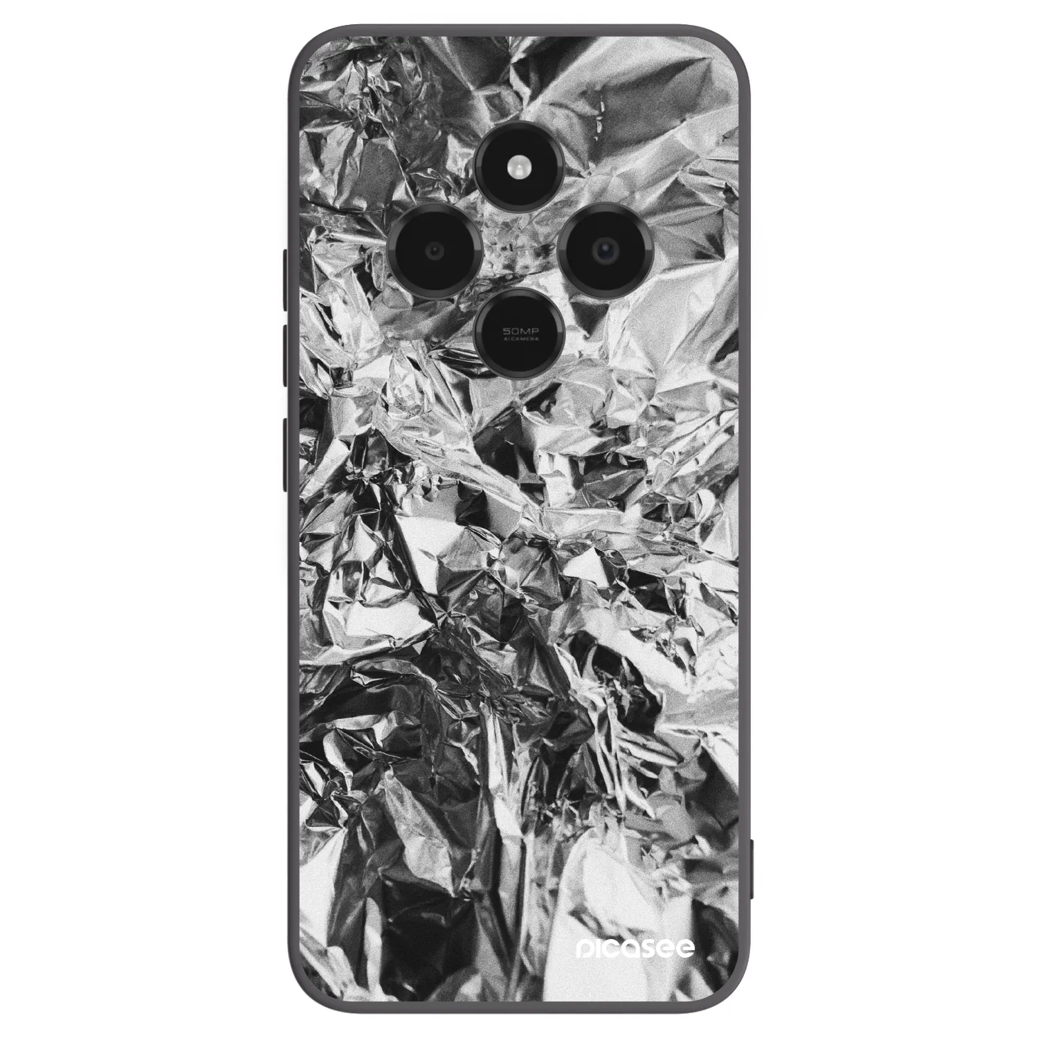 Picasee crna silikonska maskica za Xiaomi Poco C75 - Chrome