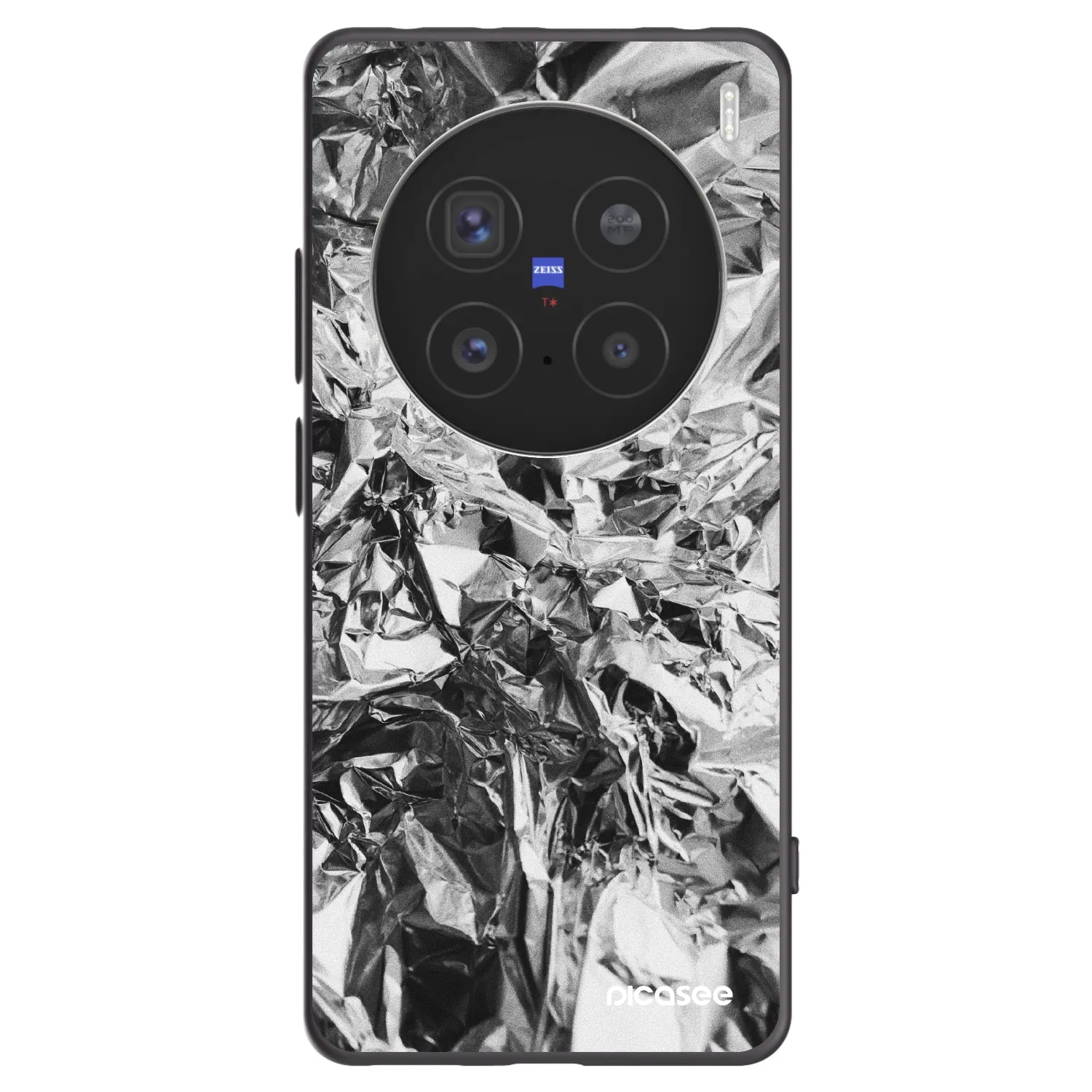 Picasee crna silikonska maskica za Vivo X200 Pro - Chrome