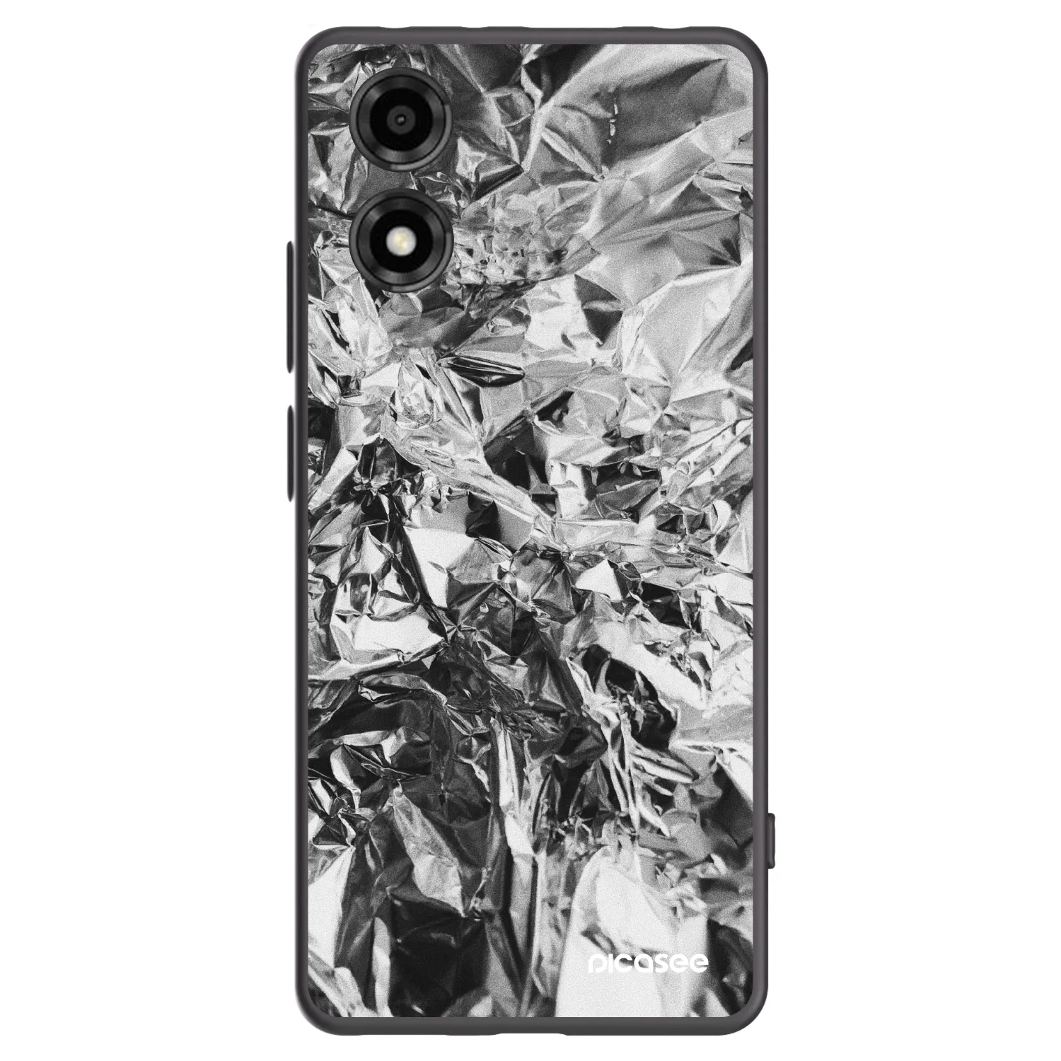 Picasee crna silikonska maskica za Motorola Moto E14 - Chrome