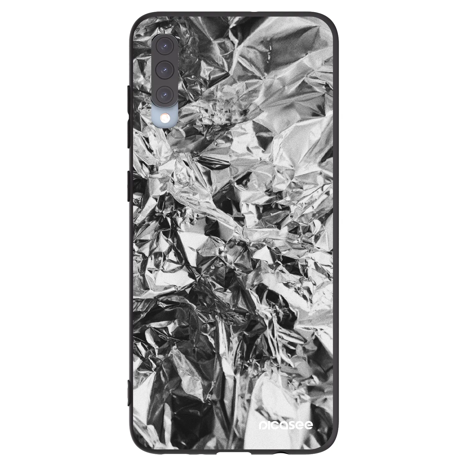 Picasee crna silikonska maskica za Samsung Galaxy A70 A705F - Chrome