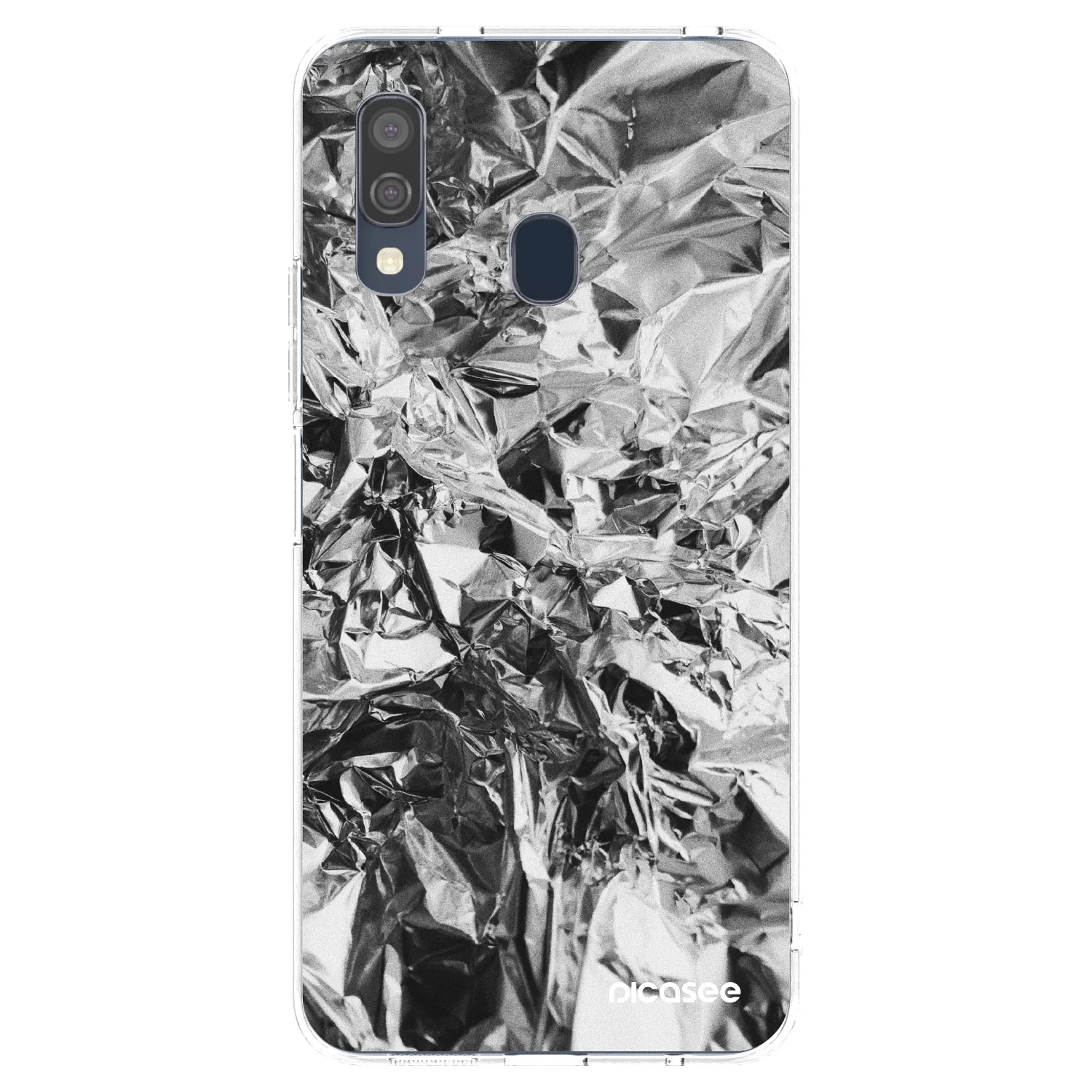 Picasee silikonska prozirna maskica za Samsung Galaxy A40 A405F - Chrome