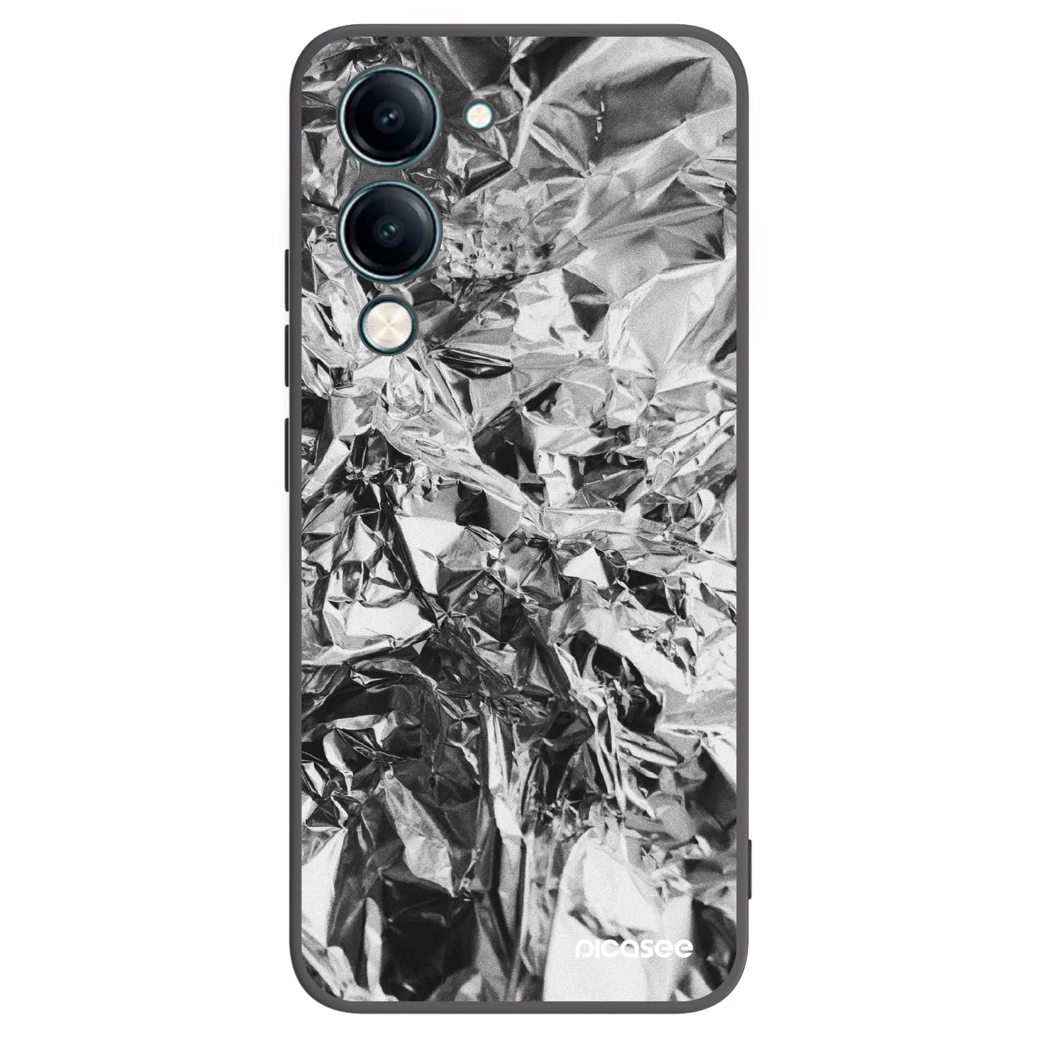Picasee crna silikonska maskica za Vivo Y29s 5G - Chrome