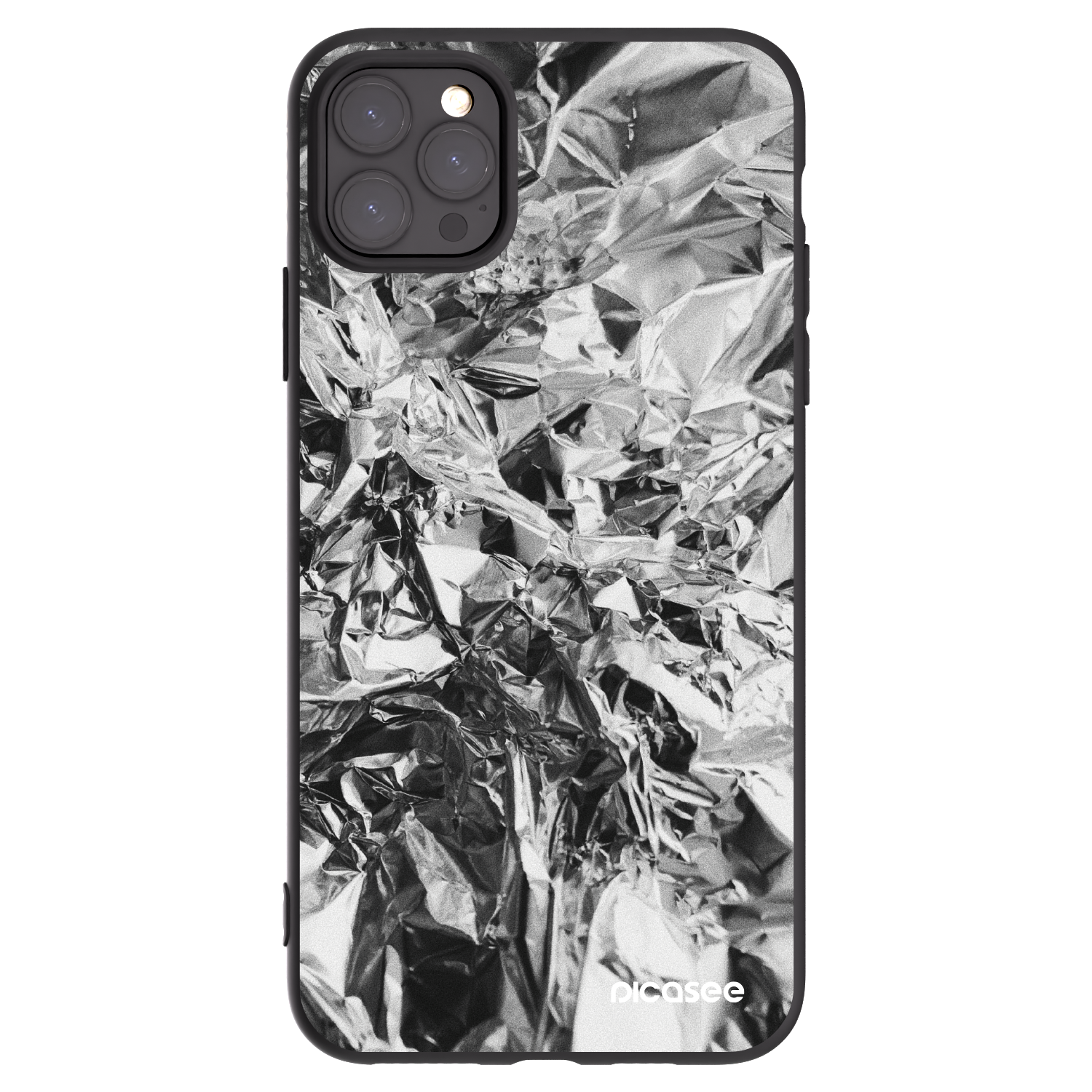 Picasee crna silikonska maskica za Apple iPhone 11 Pro Max - Chrome