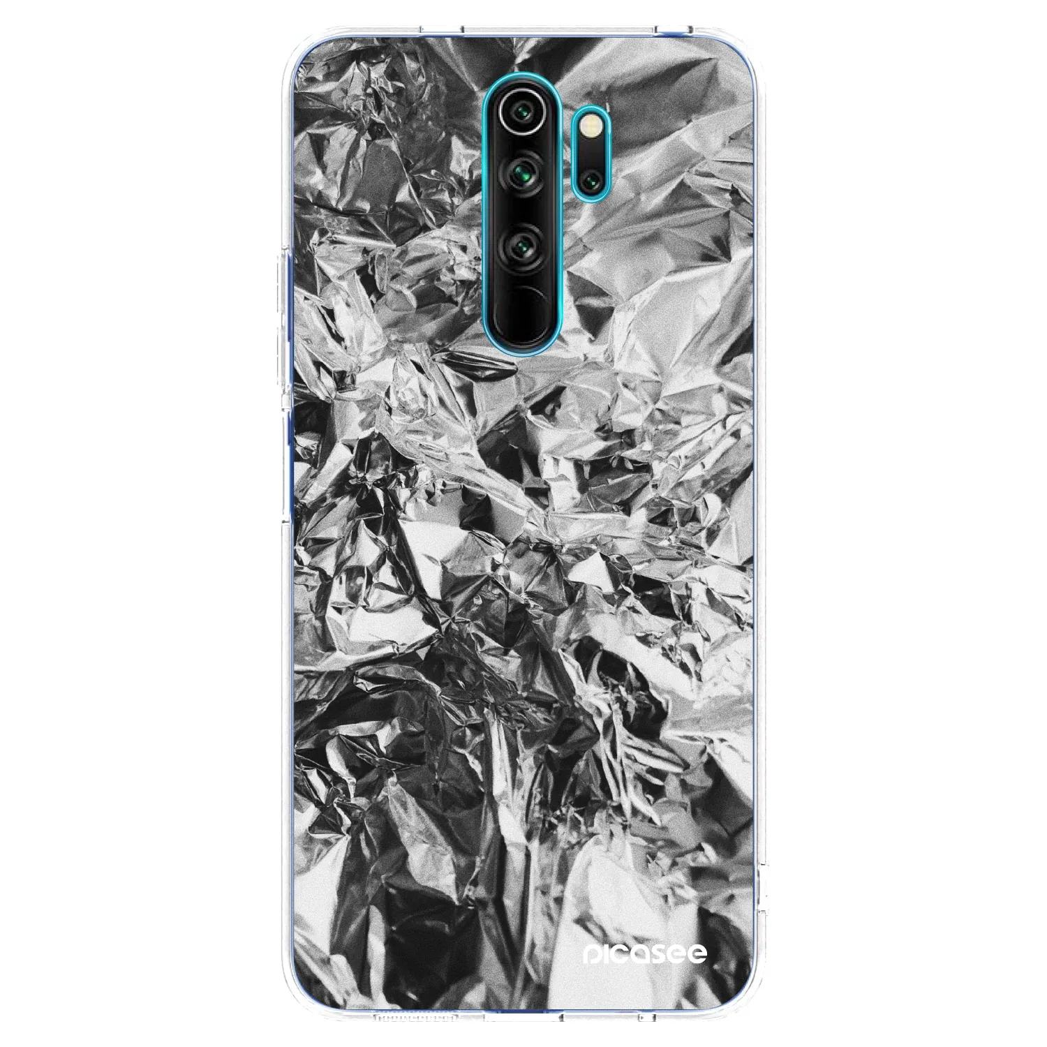 Picasee silikonska prozirna maskica za Xiaomi Redmi Note 8 Pro - Chrome