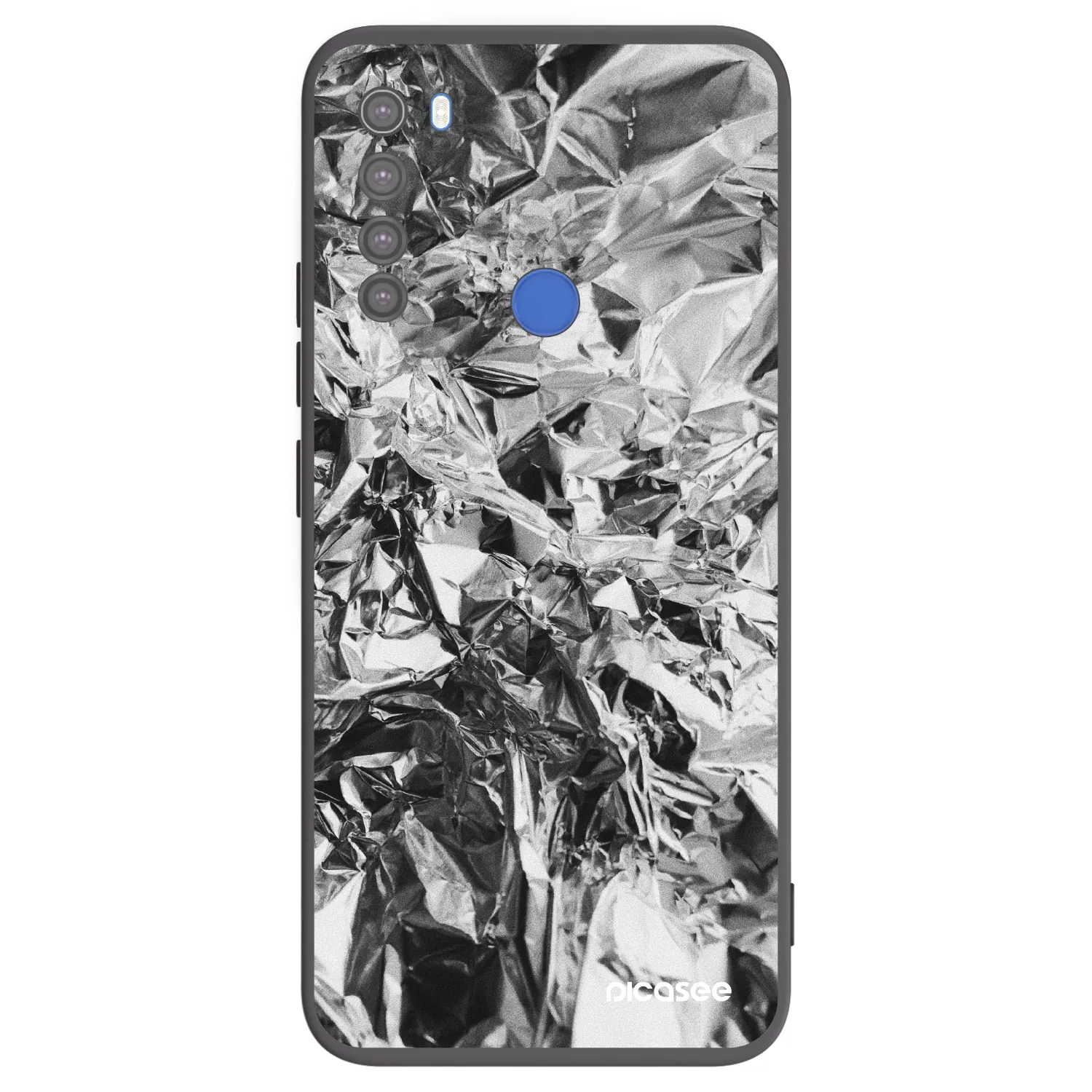 Picasee crna silikonska maskica za Xiaomi Redmi Note 8T - Chrome