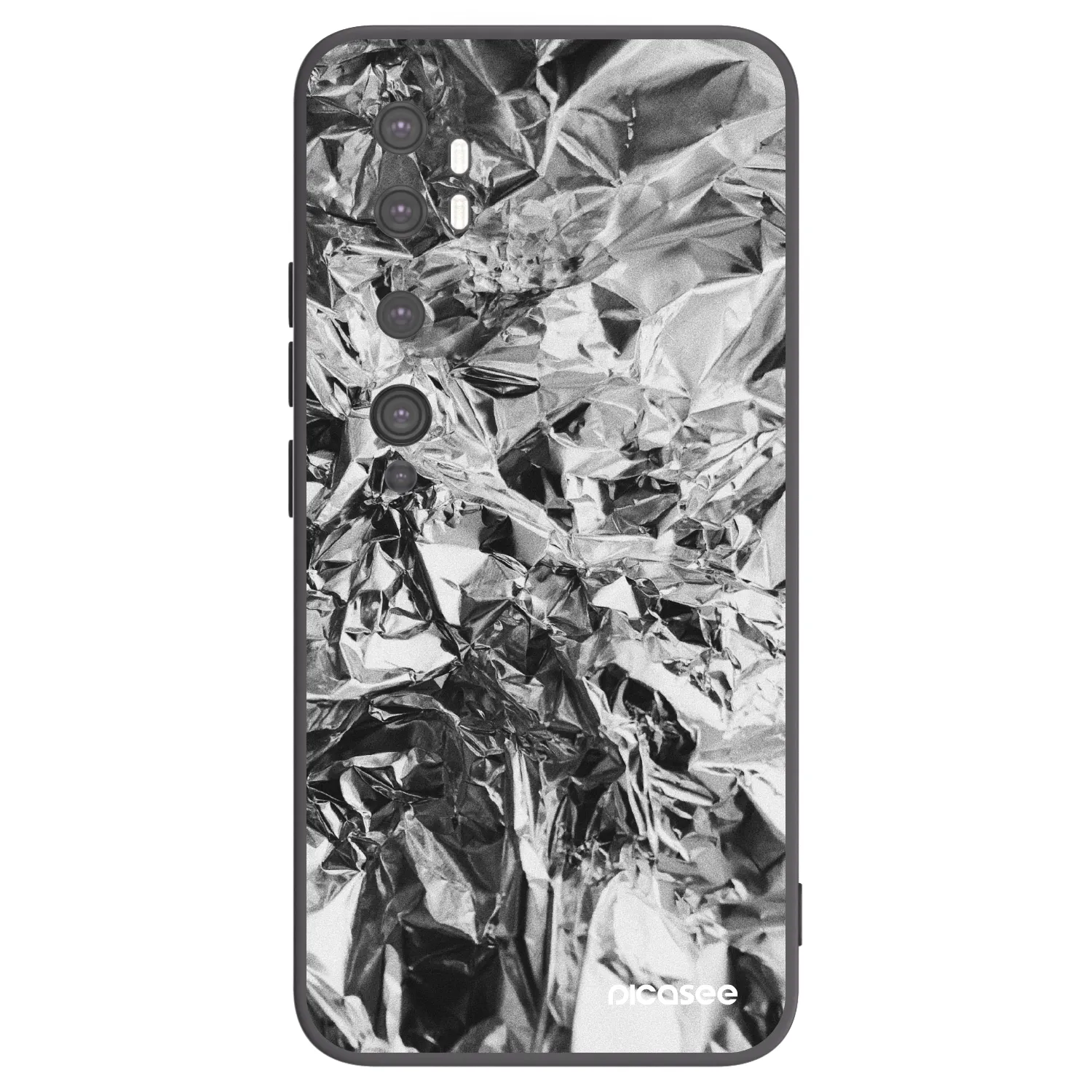 Picasee crna silikonska maskica za Xiaomi Mi Note 10 (Pro) - Chrome
