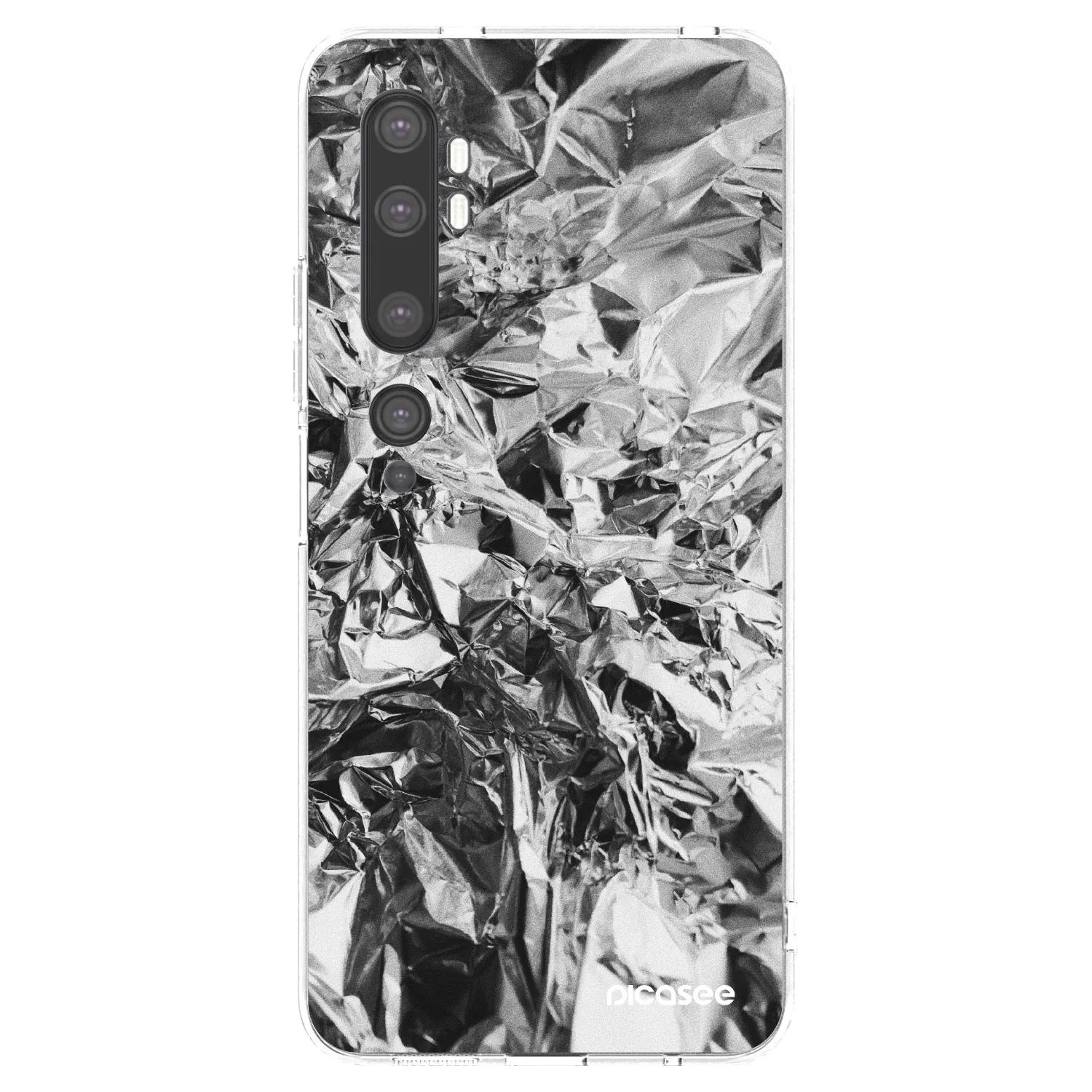 Picasee silikonska prozirna maskica za Xiaomi Mi Note 10 (Pro) - Chrome
